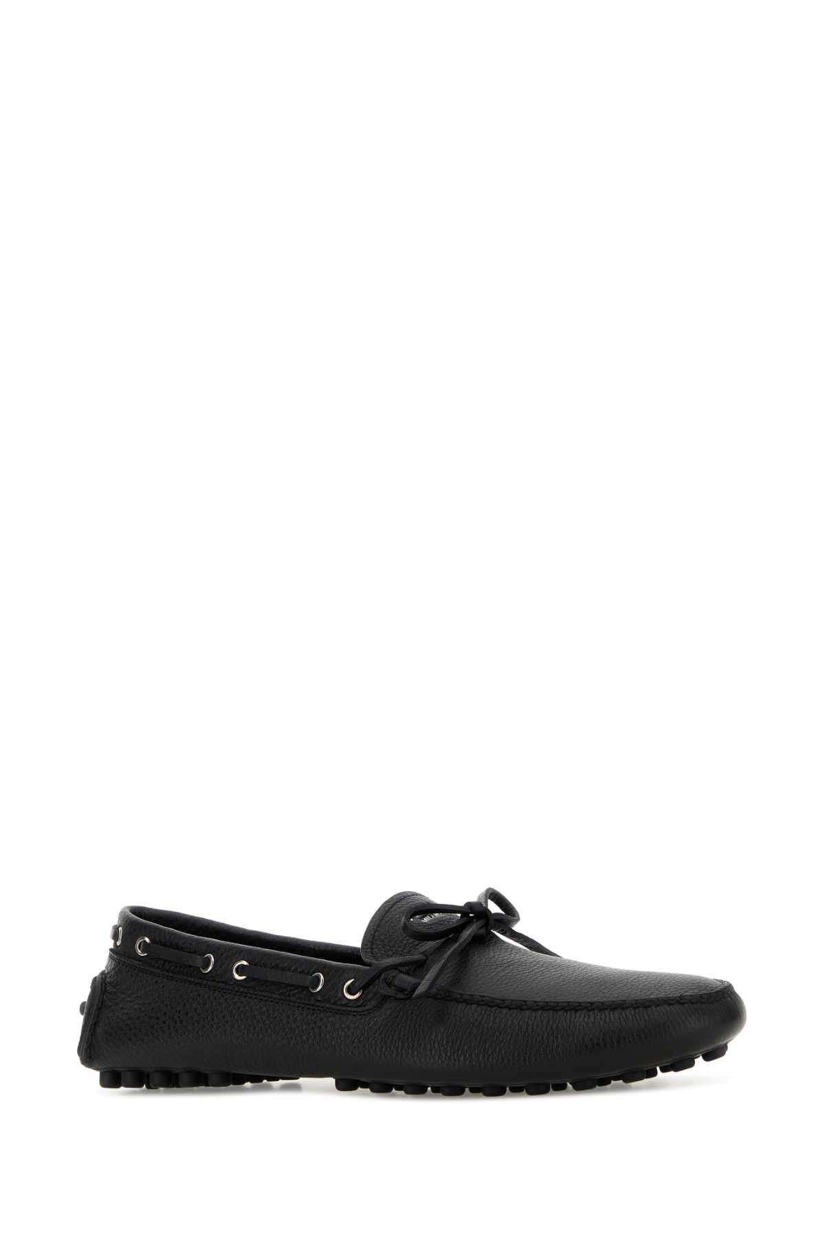 Prada Black Leather Loafers Size US 9 / EU 42 - 2 Thumbnail