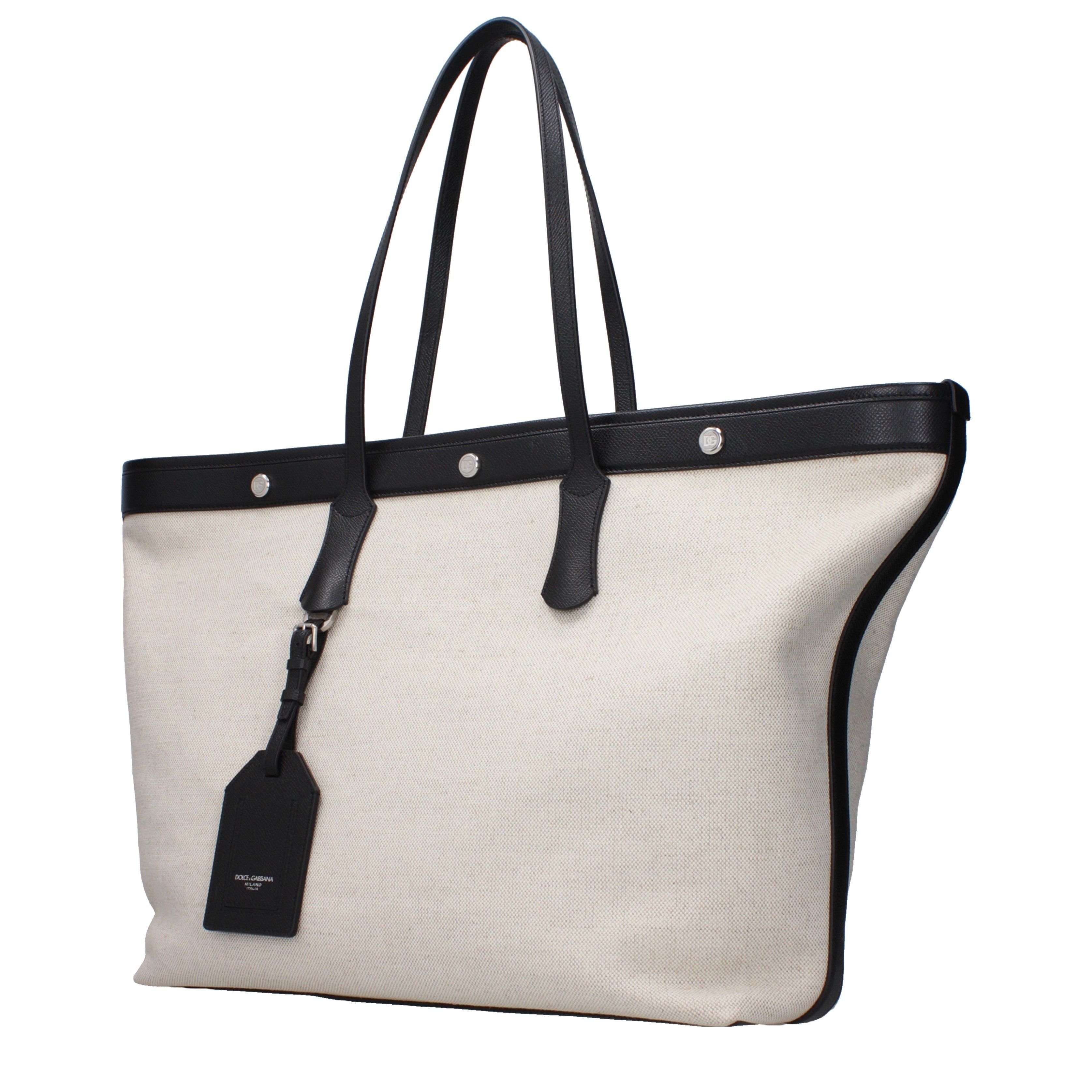 Dolce & Gabbana Dolce&Gabbana Shoulder Bags Men Fabric Beige/Black Size ONE SIZE - 2 Thumbnail