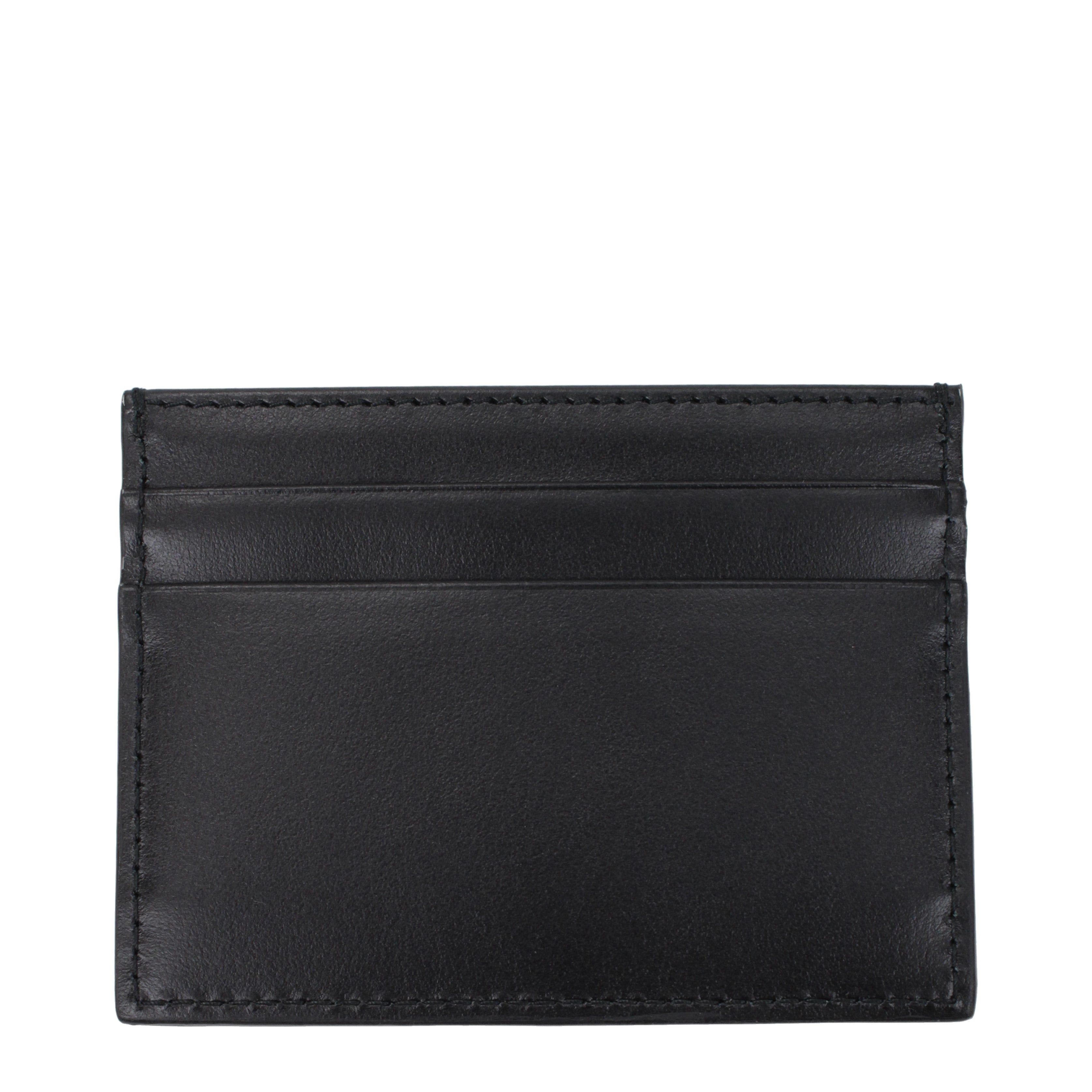 Dolce & Gabbana Dolce&Gabbana Document Holders Men Leather Black/White Size ONE SIZE - 2 Thumbnail