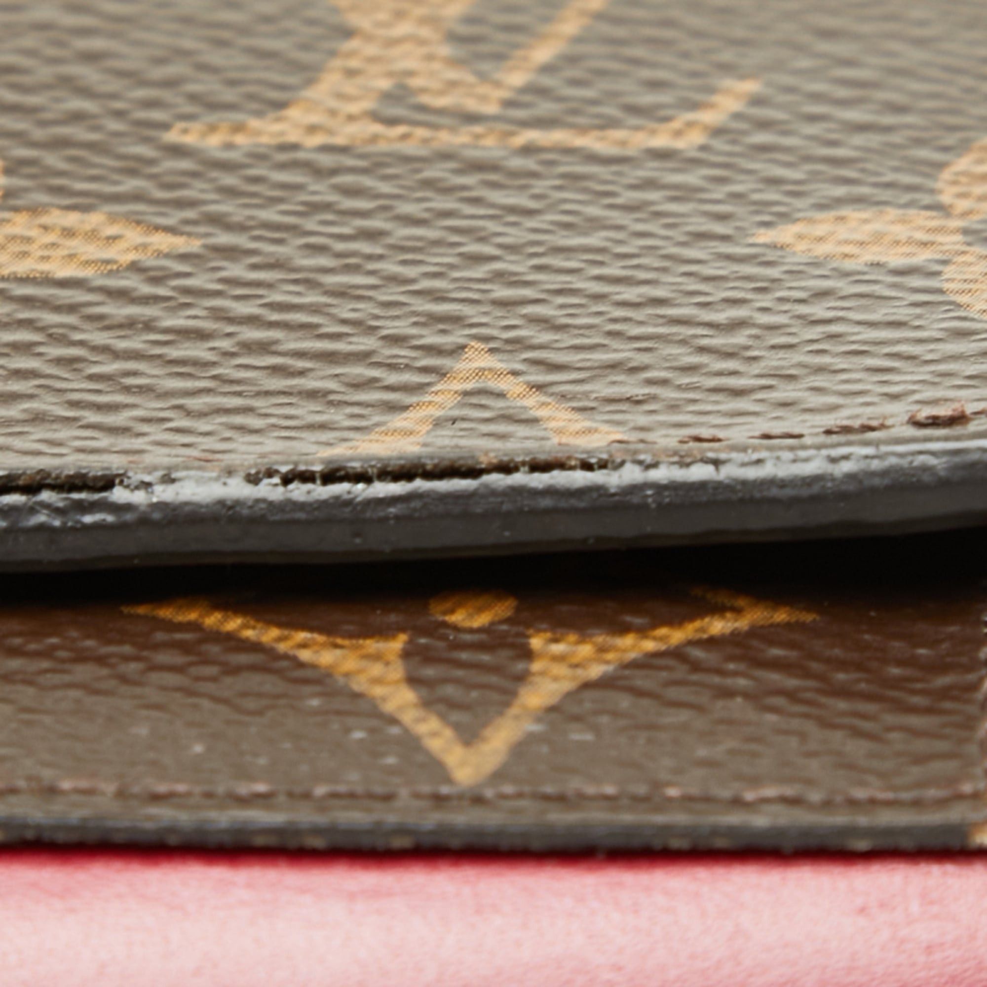Louis Vuitton Louis Vuitton Monogram Portefeuille Flore Compact Bi-fold Wallet M64588 Brown Fuchsia Leather Women's LOUIS VUITTON Size ONE SIZE - 6 Thumbnail