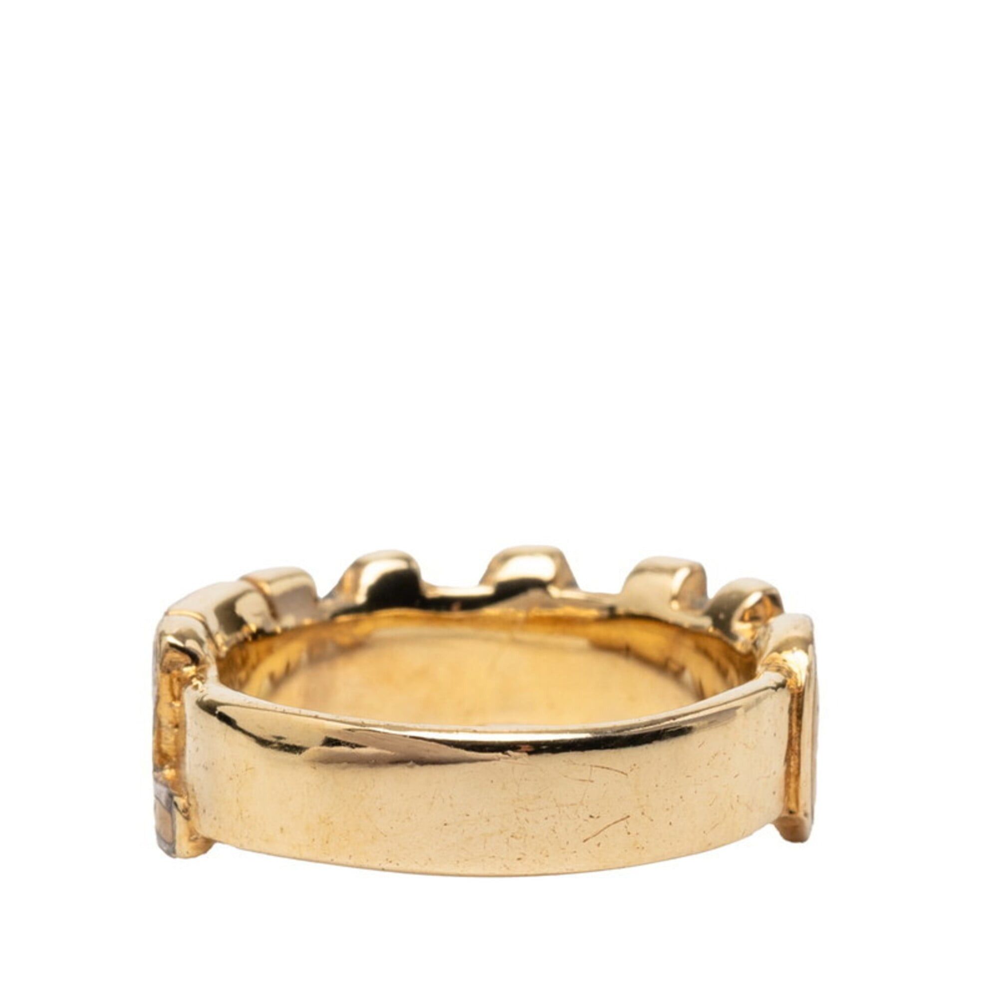 Chanel Chanel Logo Ring, Gold Plated Enamel, Women's CHANEL Size ONE SIZE - 3 Thumbnail