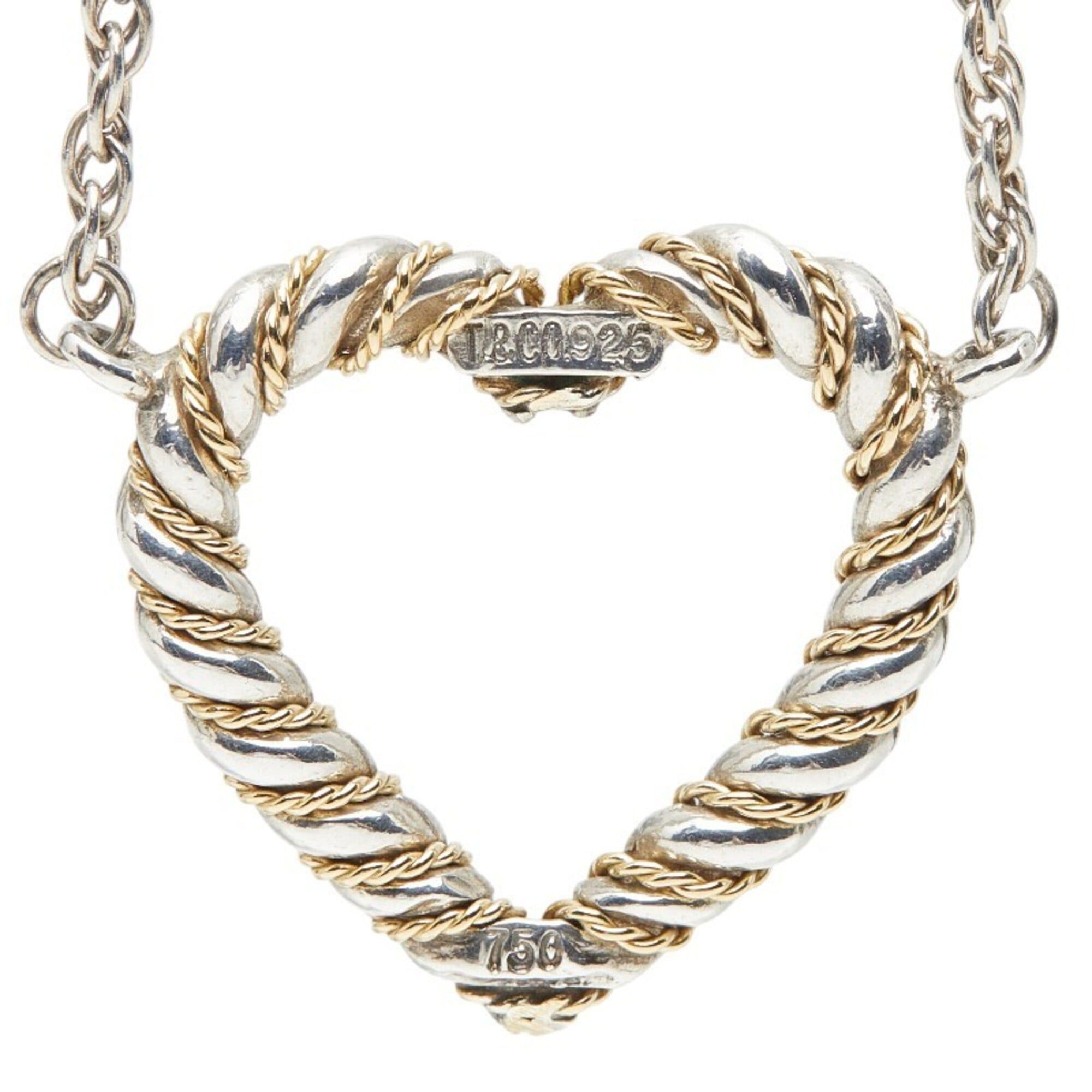 Tiffany & Co. Tiffany & Co. Twist Heart Necklace, SV925 Sterling Silver, 18K Yellow Gold, Women's. Size ONE SIZE - 3 Thumbnail