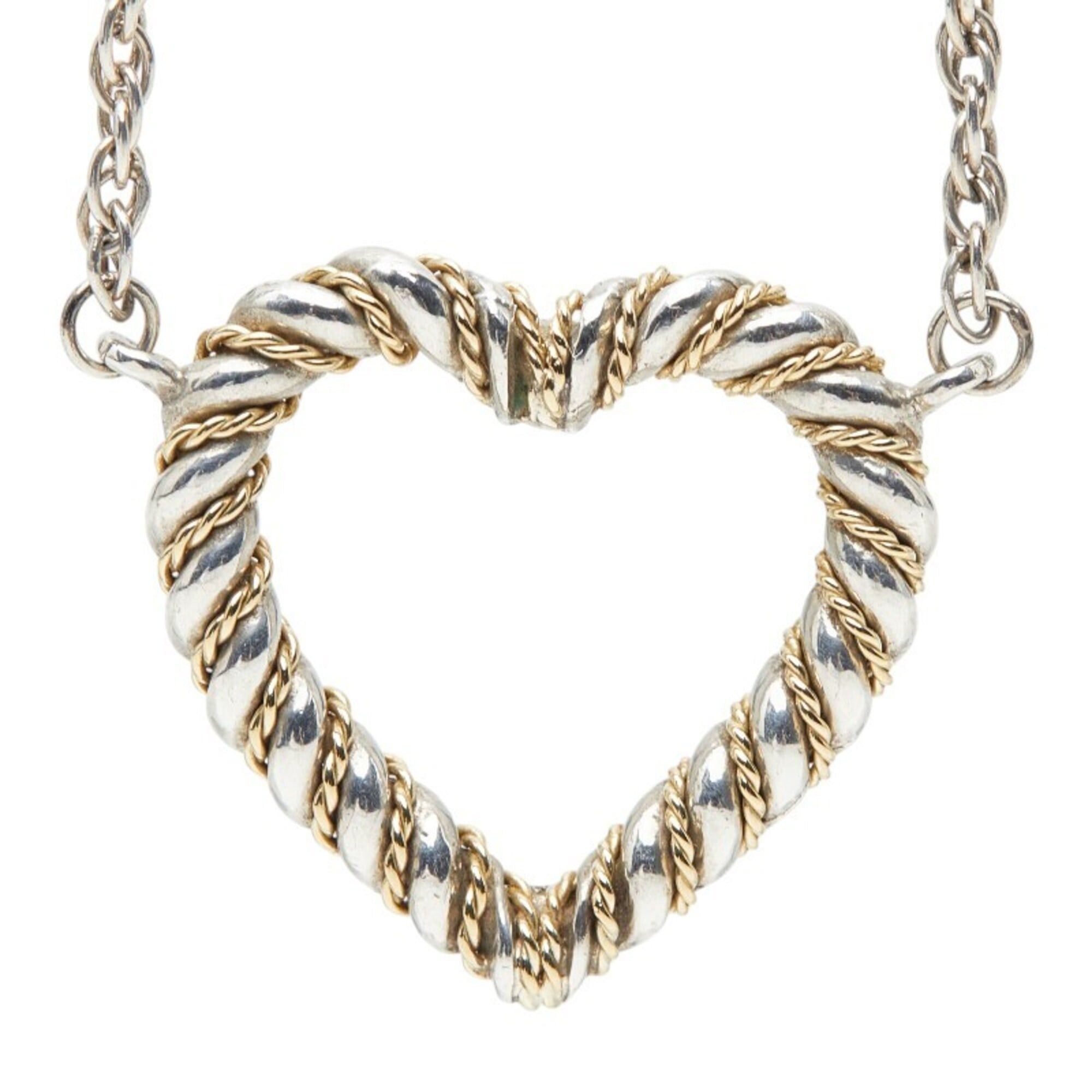 Tiffany & Co. Tiffany & Co. Twist Heart Necklace, SV925 Sterling Silver, 18K Yellow Gold, Women's. Size ONE SIZE - 2 Thumbnail