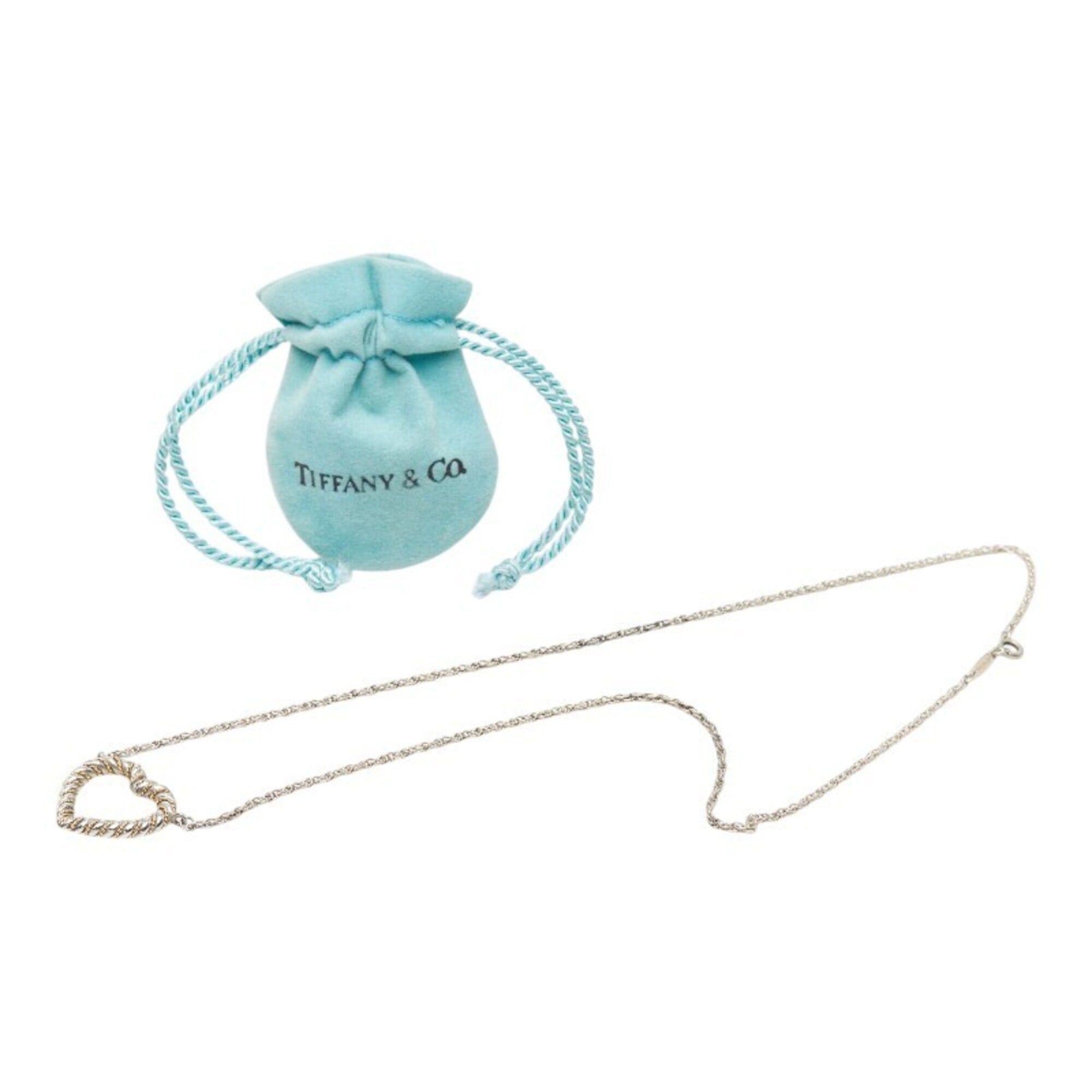 Tiffany & Co. Tiffany & Co. Twist Heart Necklace, SV925 Sterling Silver, 18K Yellow Gold, Women's. Size ONE SIZE - 7 Thumbnail