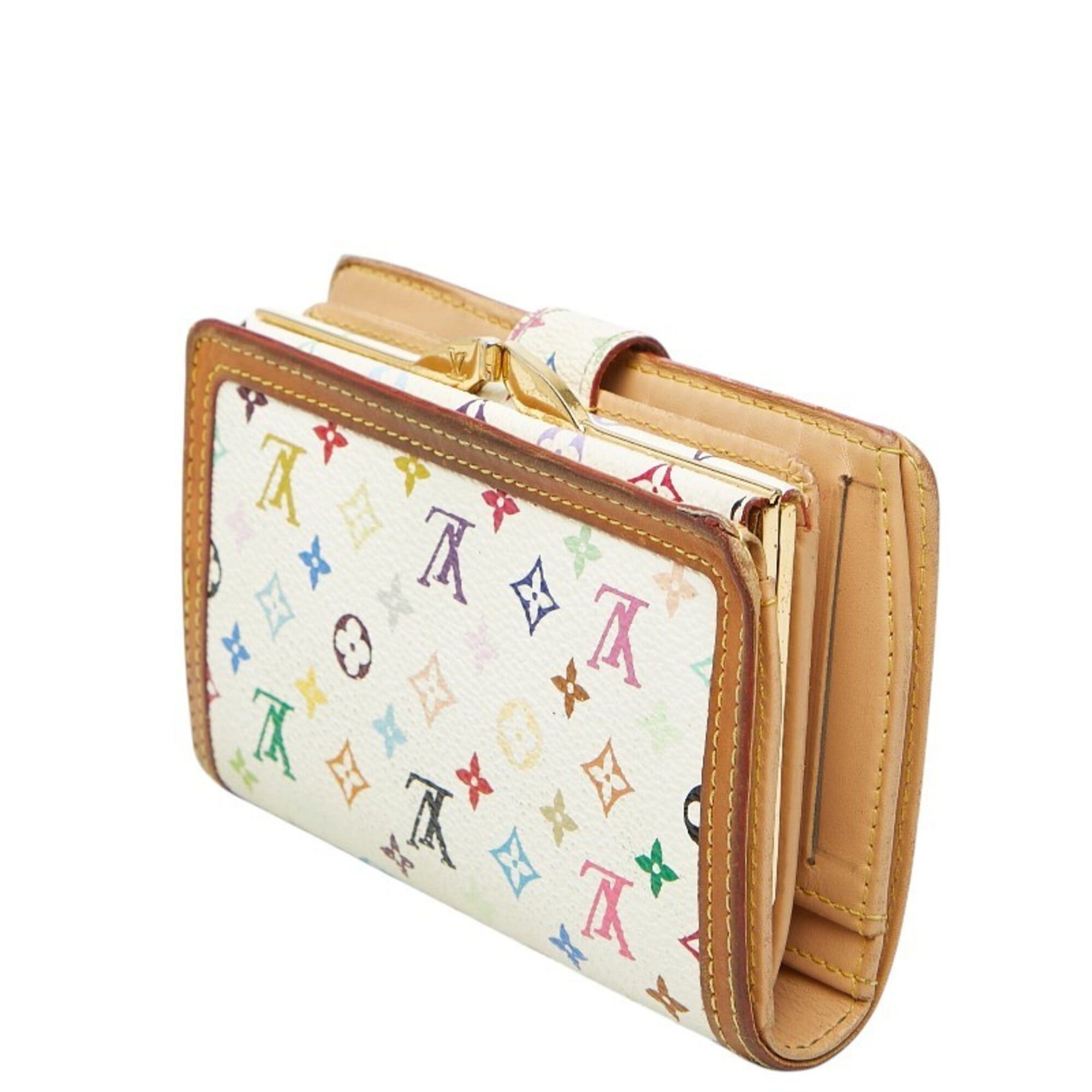 Louis Vuitton Louis Vuitton Multicolor Porte Monnaie Bifold Wallet M92987 Multi Leather Women's LOUIS VUITTON Size ONE SIZE - 2 Thumbnail