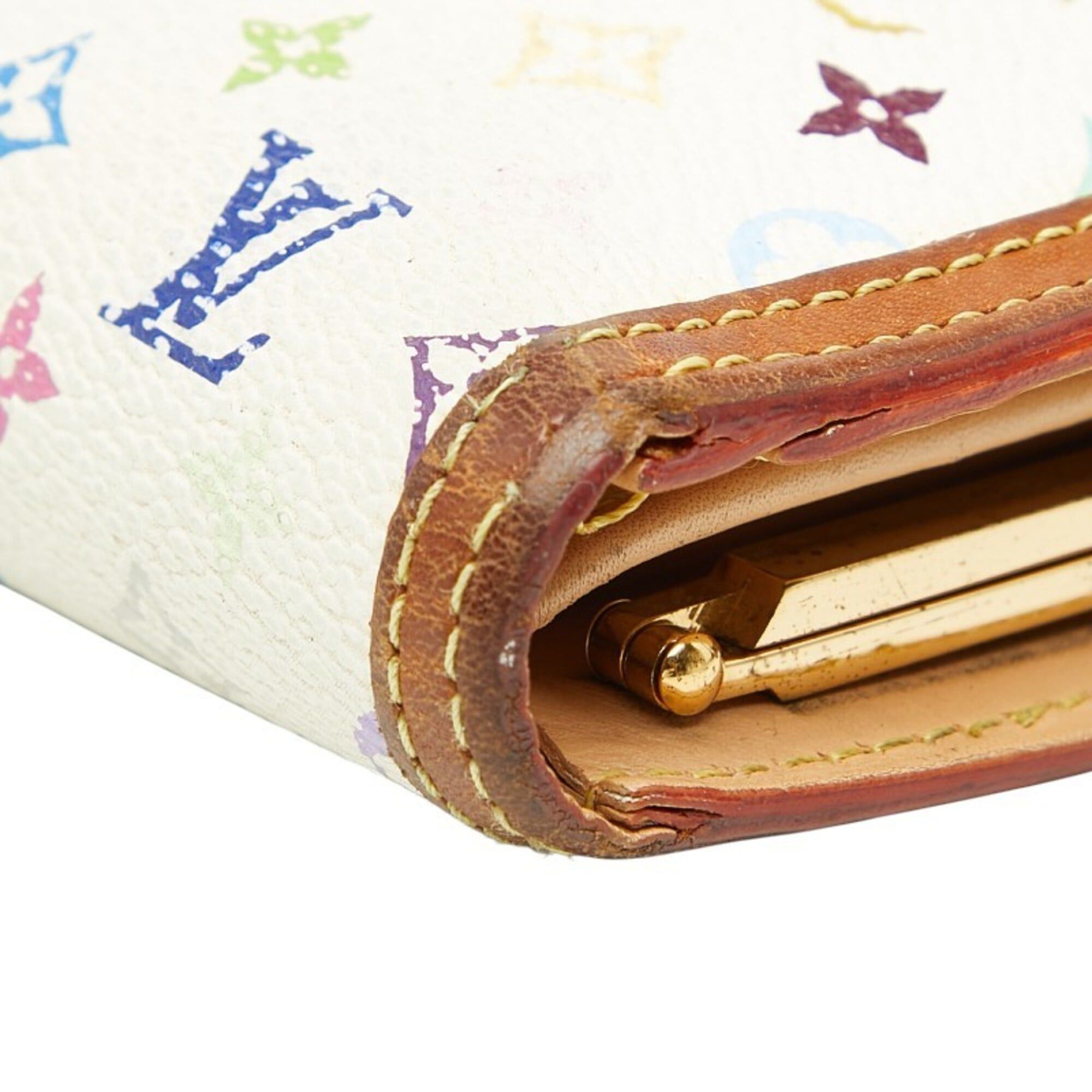 Louis Vuitton Louis Vuitton Multicolor Porte Monnaie Bifold Wallet M92987 Multi Leather Women's LOUIS VUITTON Size ONE SIZE - 5 Thumbnail