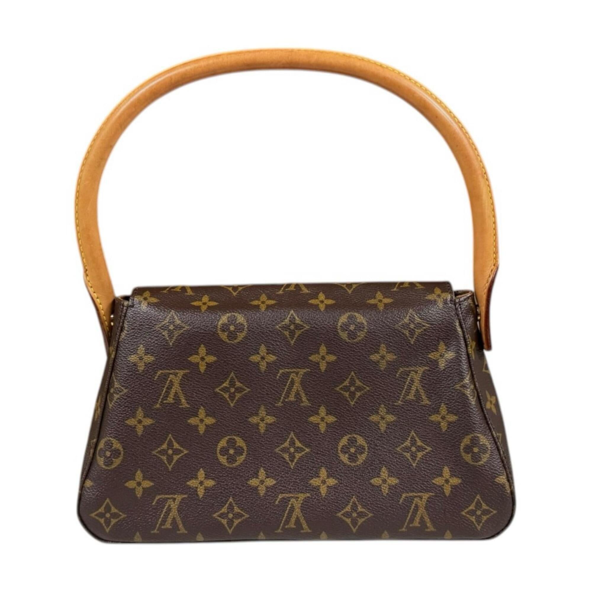 Louis Vuitton Louis Vuitton Mini Looping Monogram Handbag, Canvas M51147 Brown, Women's LOUIS VUITTON Size ONE SIZE - 3 Thumbnail