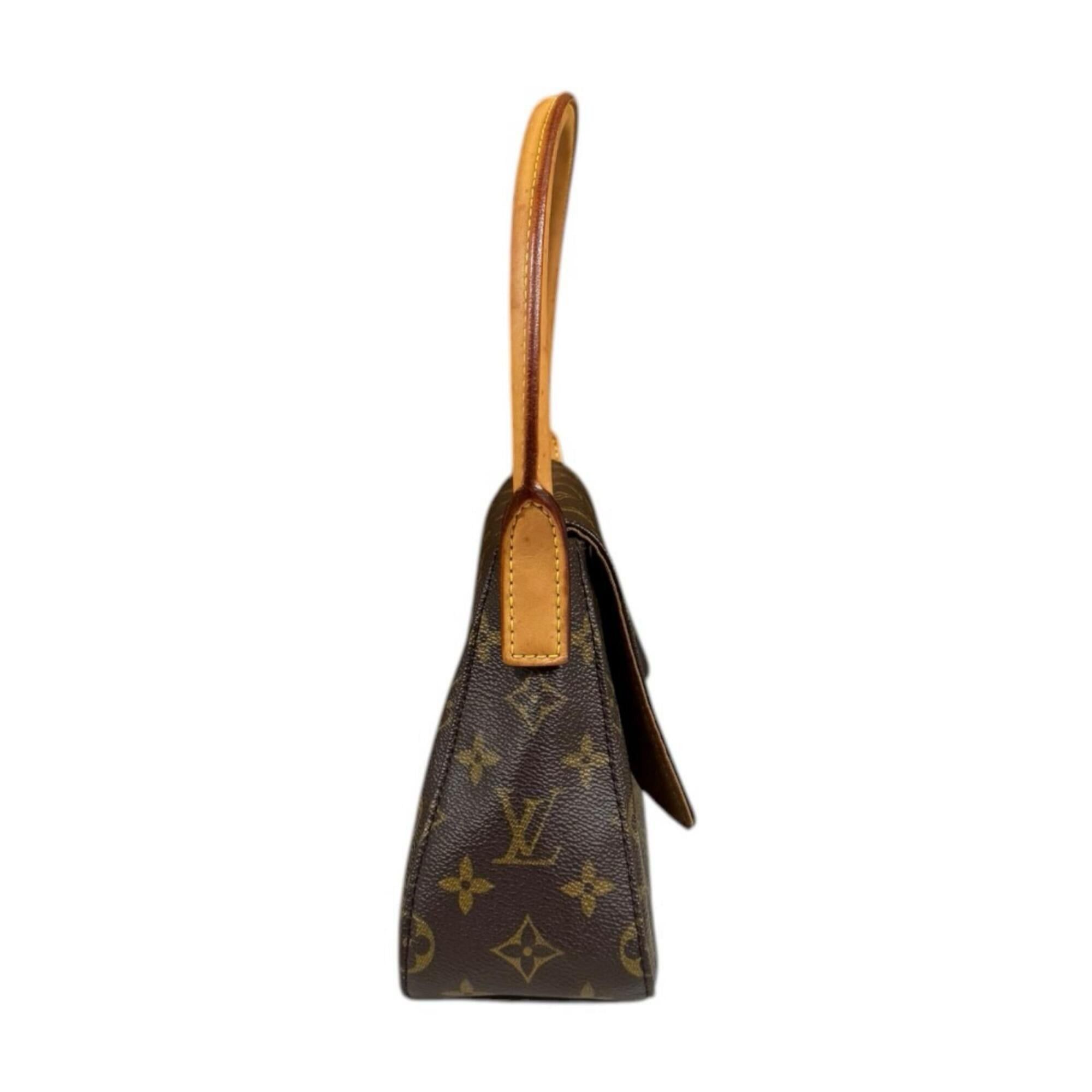Louis Vuitton Louis Vuitton Mini Looping Monogram Handbag, Canvas M51147 Brown, Women's LOUIS VUITTON Size ONE SIZE - 4 Thumbnail
