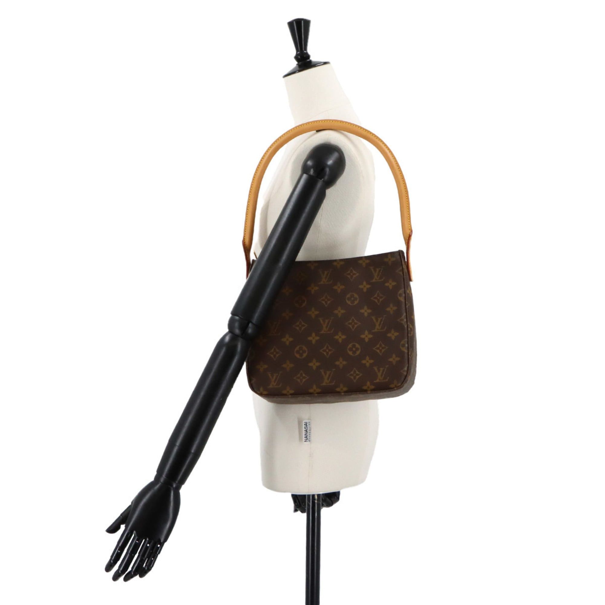 Louis Vuitton Louis Vuitton Monogram Looping MM Shoulder Handbag, Brown, M51146 Size ONE SIZE - 9 Thumbnail