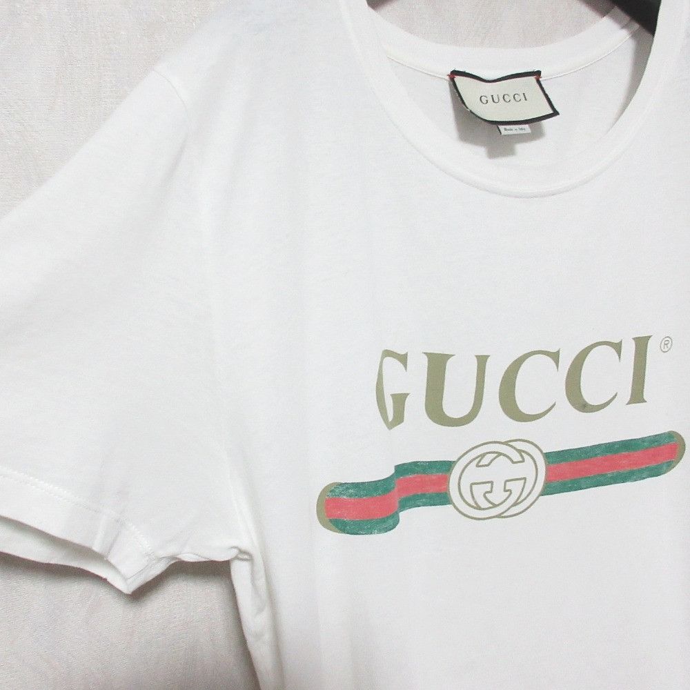 Gucci Gucci Gucci Classic Logo Cotton T Shirt Textile T-Shirts 440103 DUTY FREE for USA Size ONE SIZE - 3 Thumbnail