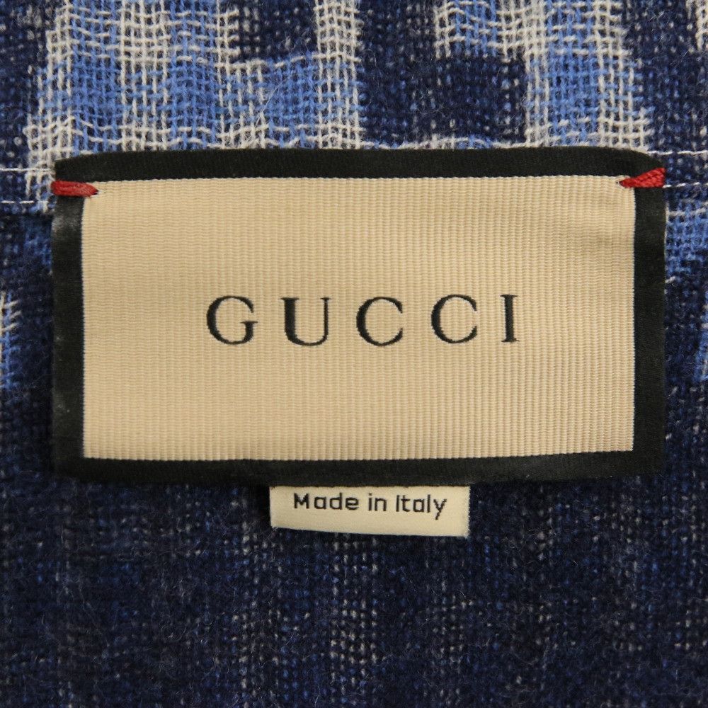 Gucci Gucci Gucci Jumbo GG Wool Check Shirt Textile Dress Shirt 770438 DUTY FREE for USA Size ONE SIZE - 10 Thumbnail