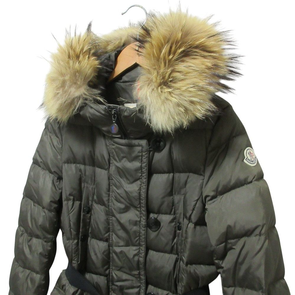 Moncler Moncler Moncler Genevrier Racoon Fur Hooded Down Coat Textile Outerwear DUTY FREE for USA Size ONE SIZE - 4 Thumbnail