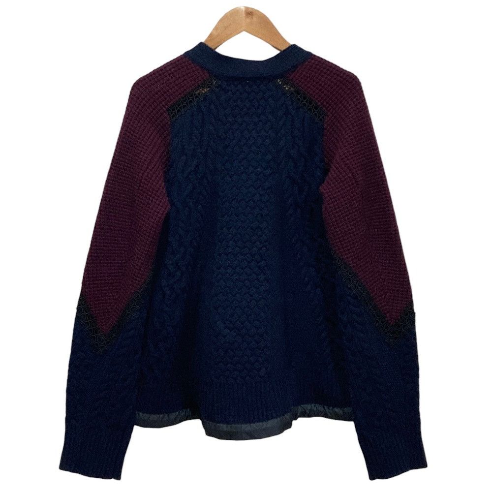 Sacai Sacai Sacai Docking Knit Cardigan Textile Tops 16-02784 DUTY FREE for USA Size ONE SIZE - 2 Thumbnail