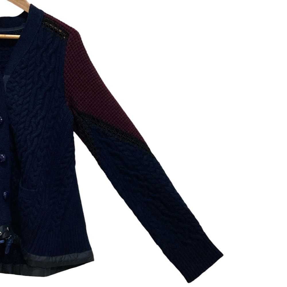 Sacai Sacai Sacai Docking Knit Cardigan Textile Tops 16-02784 DUTY FREE for USA Size ONE SIZE - 3 Thumbnail