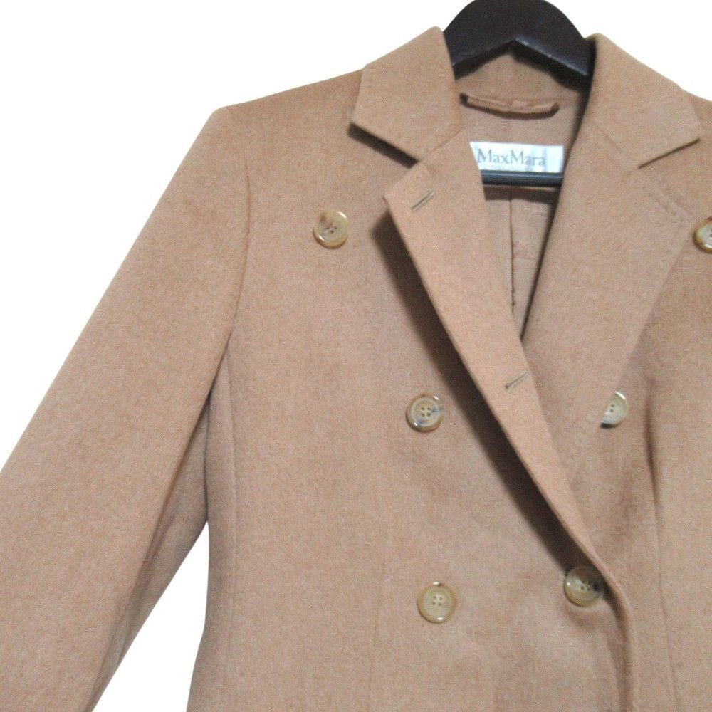 Max Mara Max Mara Max Mara Camel Double Breasted Tailored Jacket Textile Outerwear DUTY FREE for USA Size ONE SIZE - 3 Thumbnail
