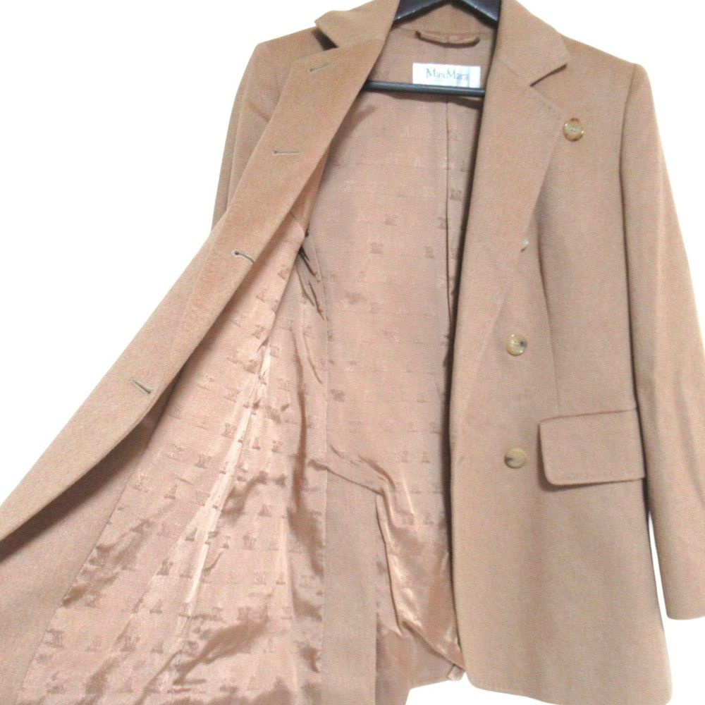 Max Mara Max Mara Max Mara Camel Double Breasted Tailored Jacket Textile Outerwear DUTY FREE for USA Size ONE SIZE - 4 Thumbnail