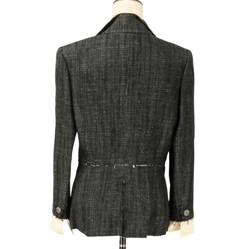 Chanel Chanel Chanel Silk Tweed Jacket Textile Outerwear P31130 DUTY FREE for USA Size ONE SIZE - 4 Thumbnail