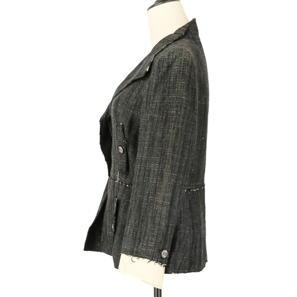 Chanel Chanel Chanel Silk Tweed Jacket Textile Outerwear P31130 DUTY FREE for USA Size ONE SIZE - 3 Thumbnail