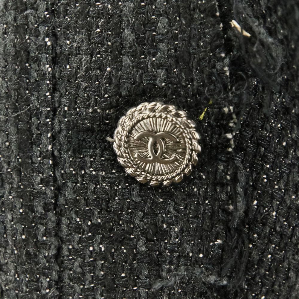 Chanel Chanel Chanel Silk Tweed Jacket Textile Outerwear P31130 DUTY FREE for USA Size ONE SIZE - 10 Thumbnail