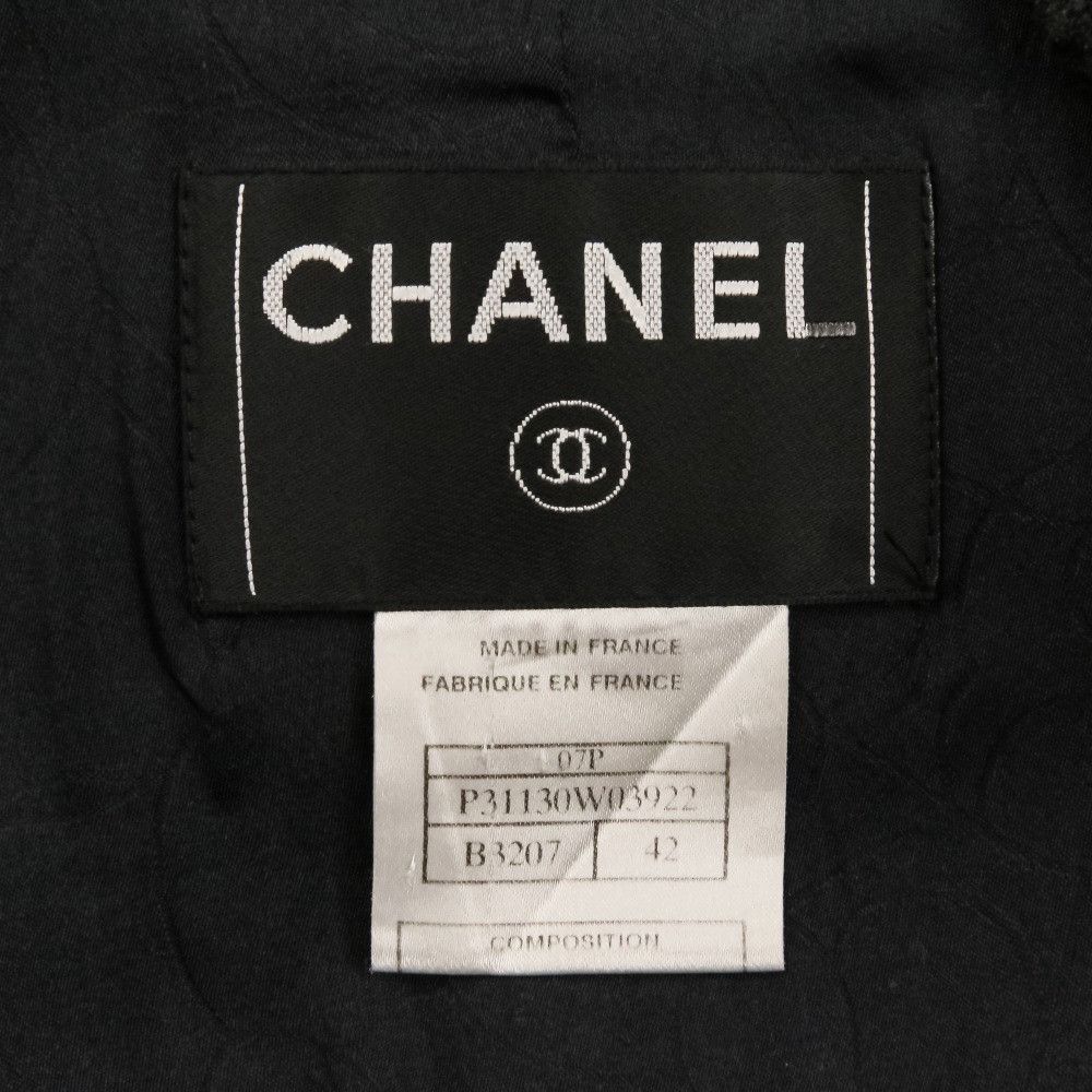 Chanel Chanel Chanel Silk Tweed Jacket Textile Outerwear P31130 DUTY FREE for USA Size ONE SIZE - 11 Thumbnail