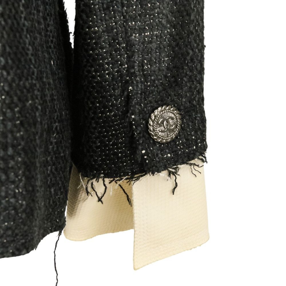 Chanel Chanel Chanel Silk Tweed Jacket Textile Outerwear P31130 DUTY FREE for USA Size ONE SIZE - 9 Thumbnail