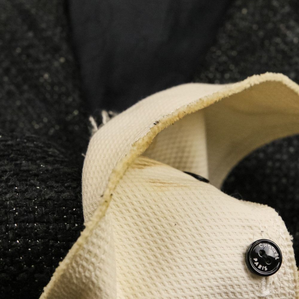 Chanel Chanel Chanel Silk Tweed Jacket Textile Outerwear P31130 DUTY FREE for USA Size ONE SIZE - 16 Thumbnail