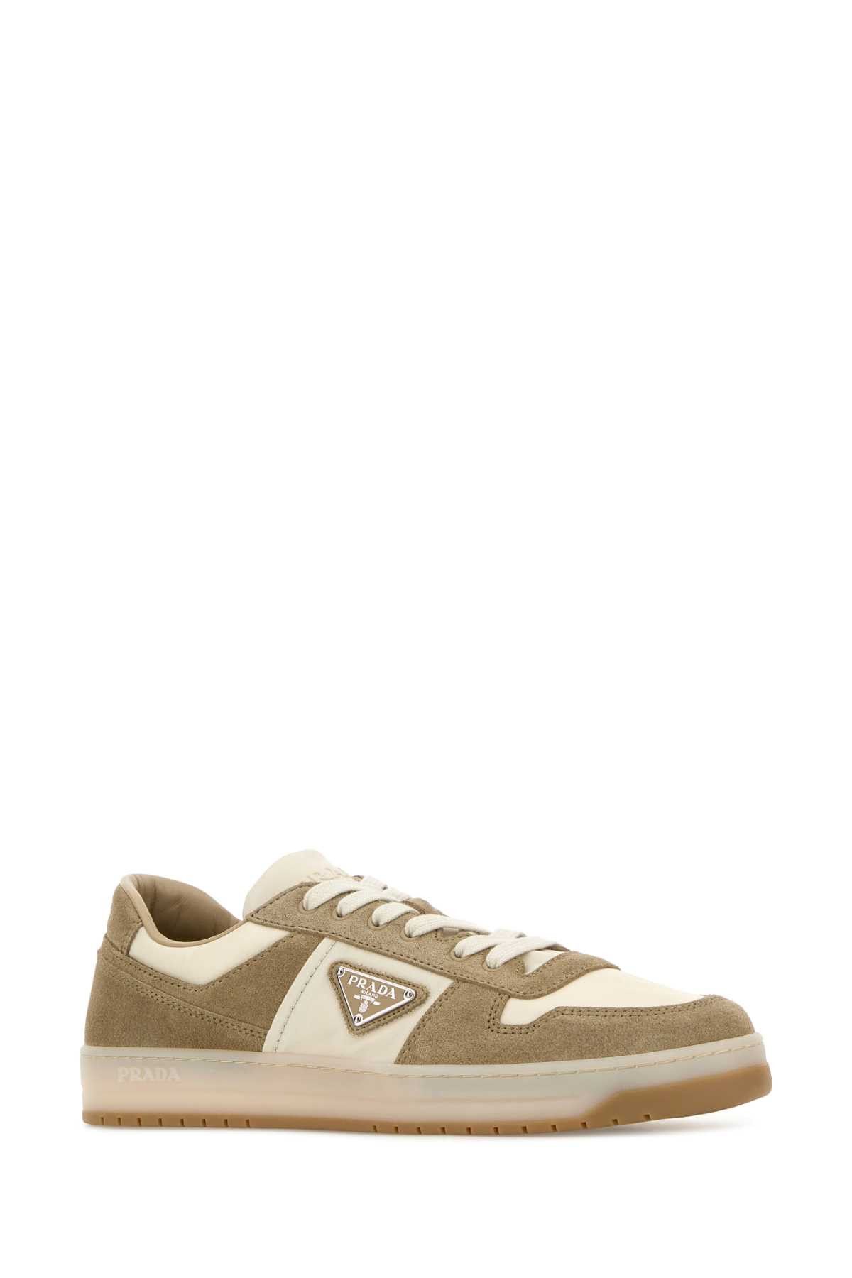 Prada Two-Tone Canvas And Suede Downtown Sneakers Size US 9.5 / EU 42-43 - 2 Thumbnail