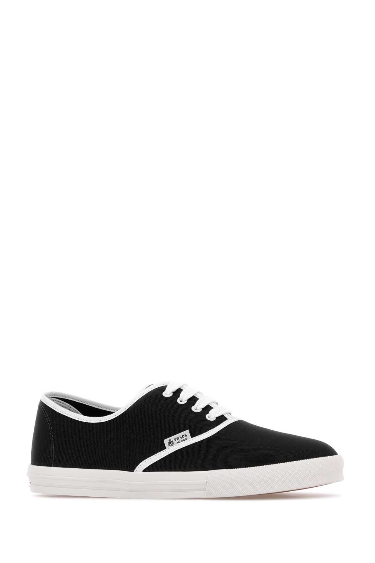 Prada Black Canvas Sneakers Size US 12 / EU 45 - 2 Thumbnail