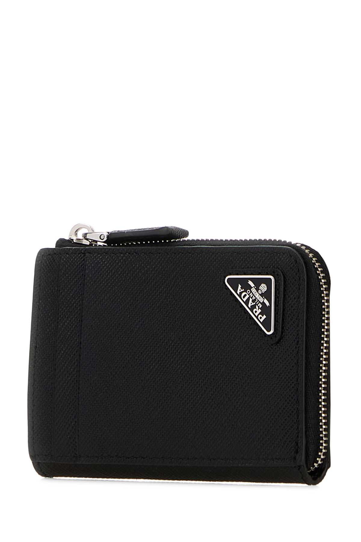Prada Black Leather Card Holder Size ONE SIZE - 2 Thumbnail