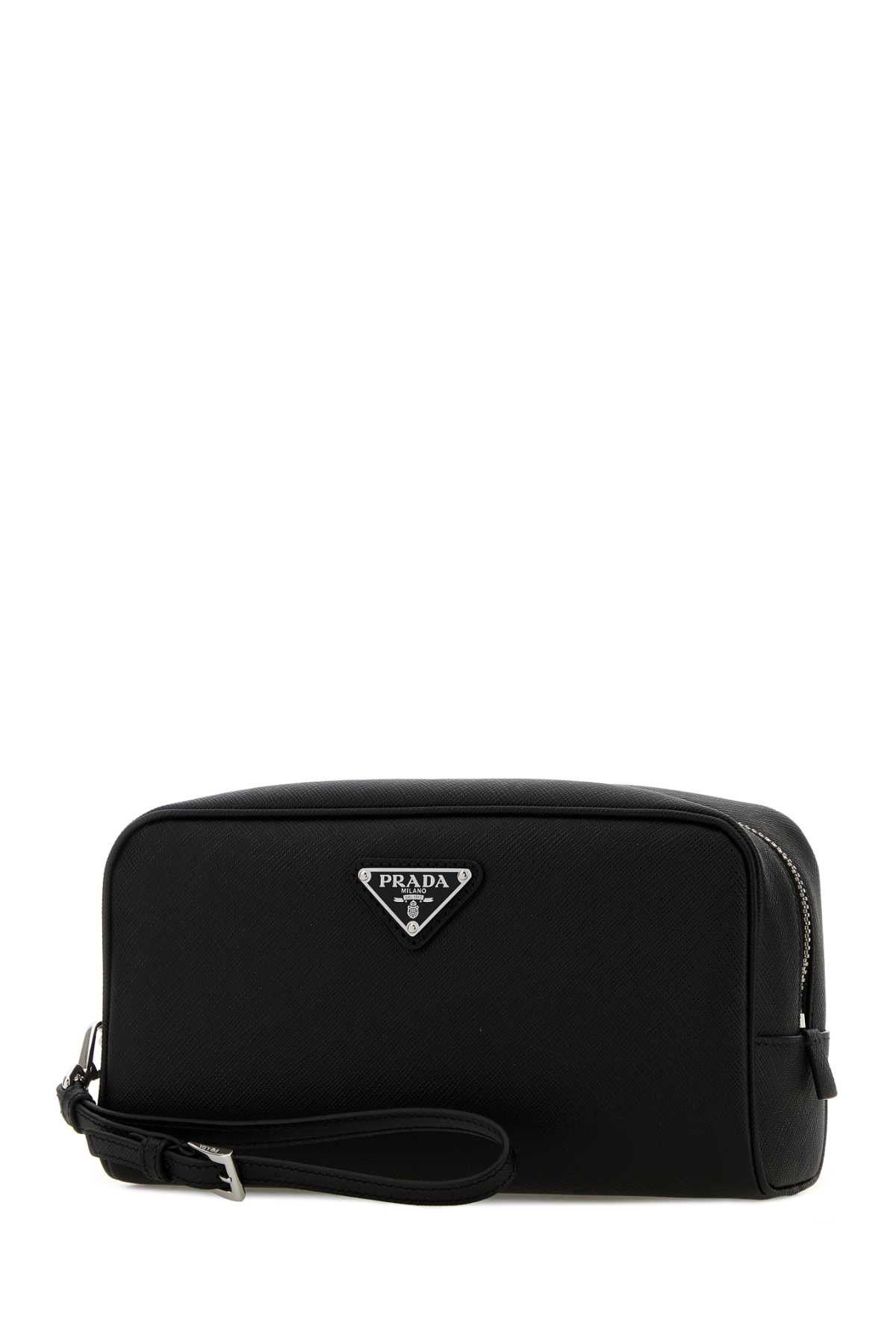 Prada Black Leather Beauty Case Size ONE SIZE - 2 Thumbnail