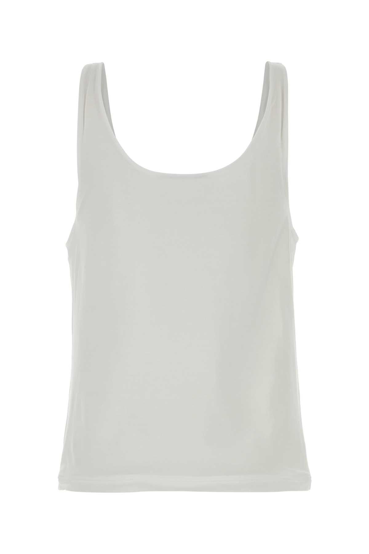 Prada White Cotton Tank Top Size M / US 6-8 / IT 42-44 - 2 Thumbnail