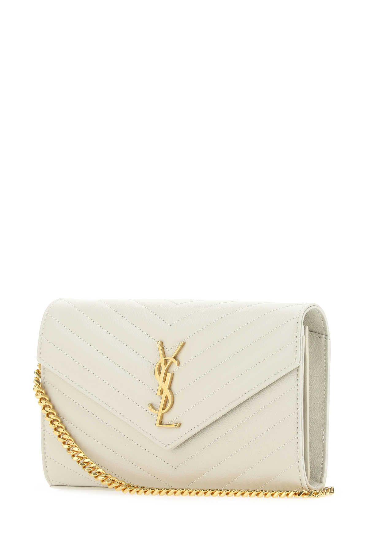Saint Laurent Paris Ivory Leather Clutch Size ONE SIZE - 2 Thumbnail