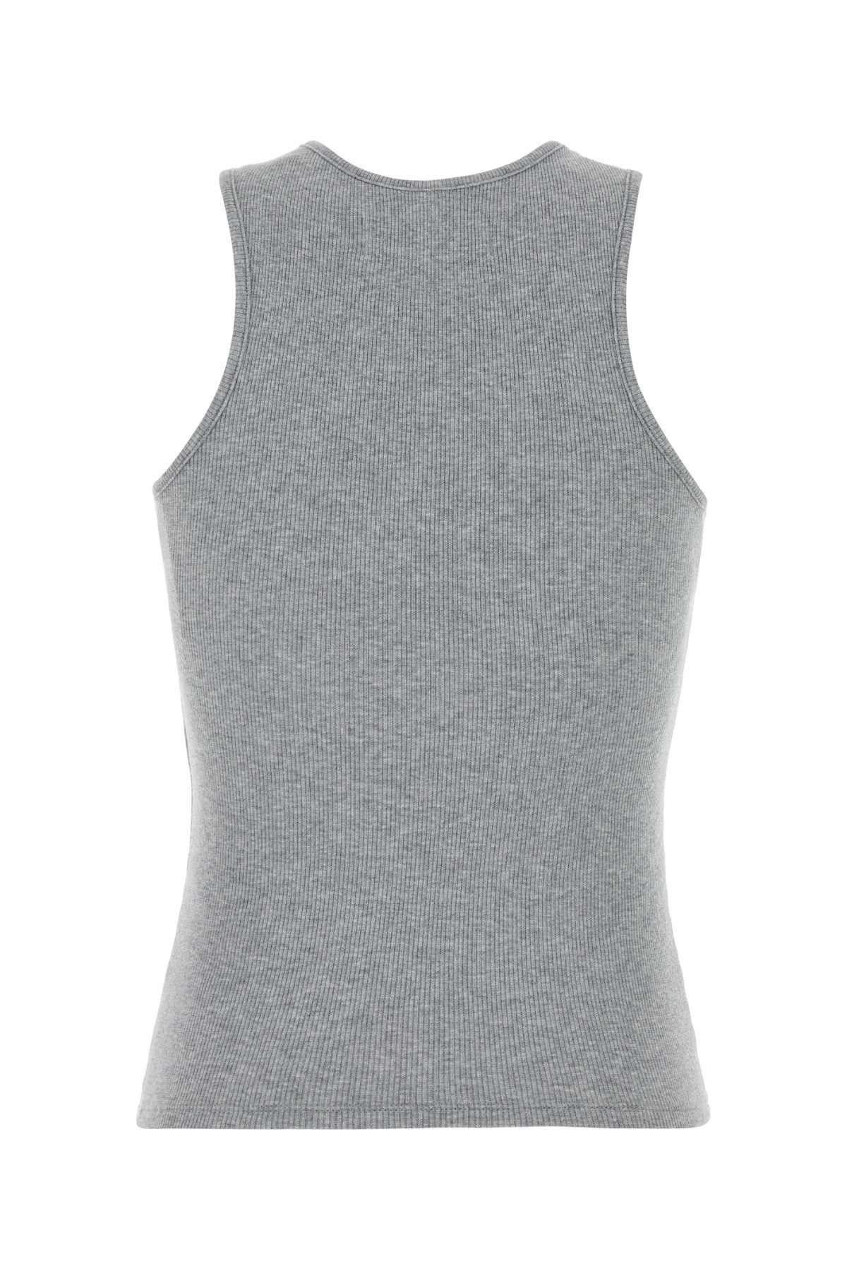Vivienne Westwood Melange Grey Stretch Cotton 90S Tank Top Size M / US 6-8 / IT 42-44 - 2 Thumbnail