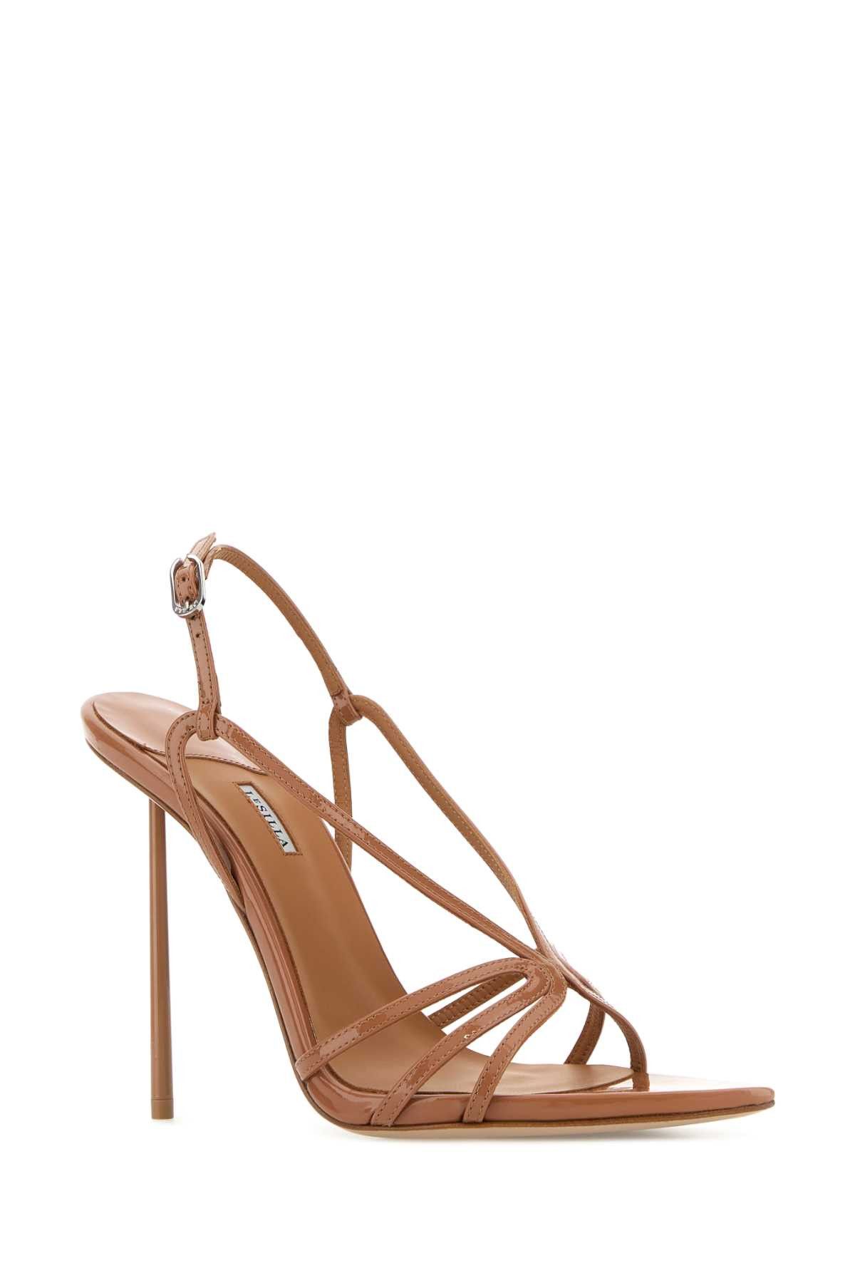Le Silla Camel Leather Eugenie Sandals Size US 9 / IT 39 - 2 Thumbnail