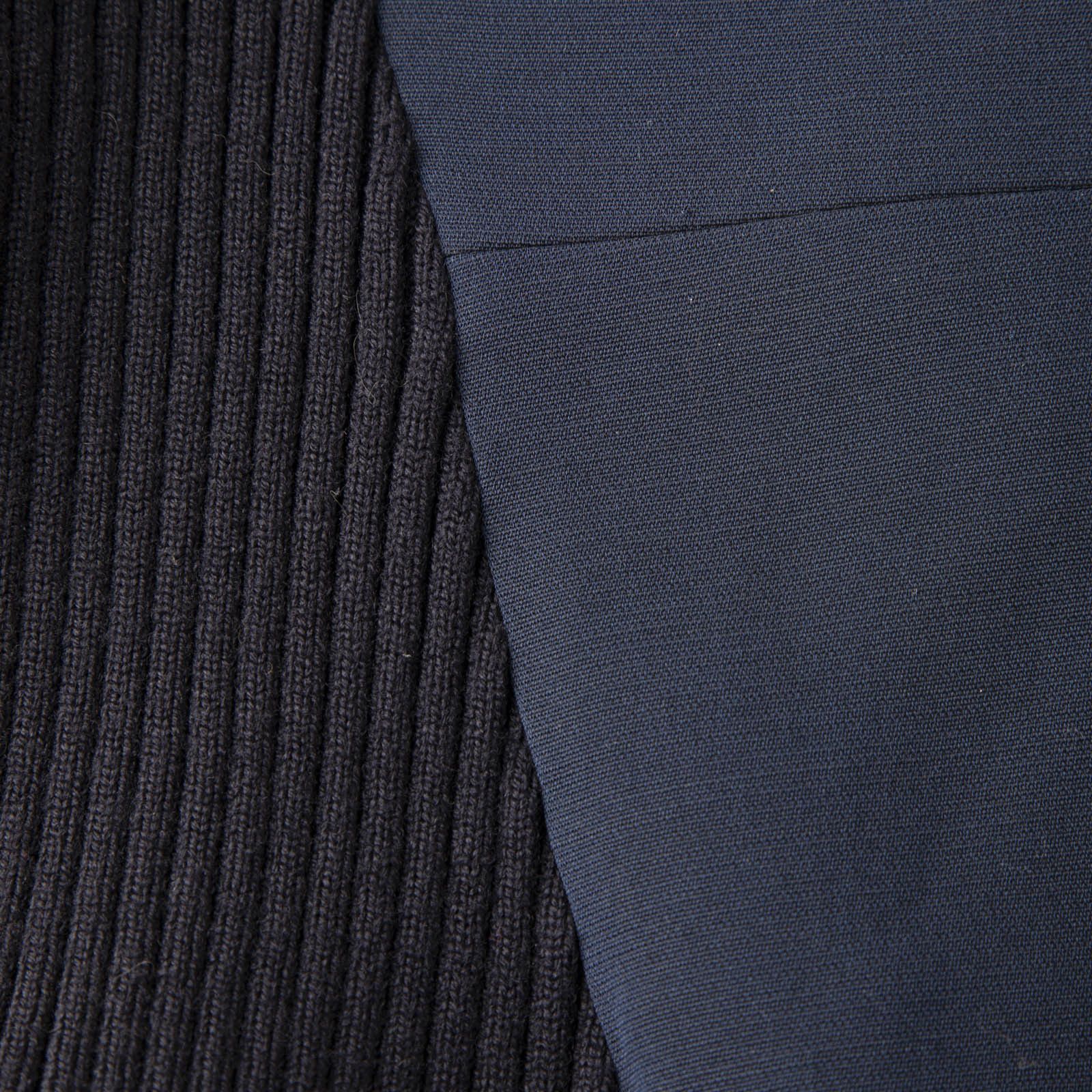 Victoria Beckham Navy Bodycon Knit Panel Dress Size S / US 4 / IT 40 - 3 Thumbnail