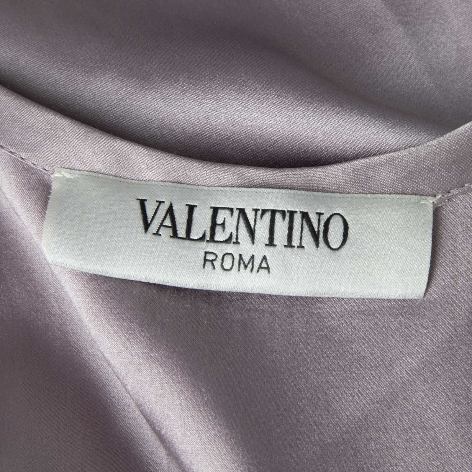 Valentino Purple Embellished Neckline Blouse Size M / US 6-8 / IT 42-44 - 9 Thumbnail