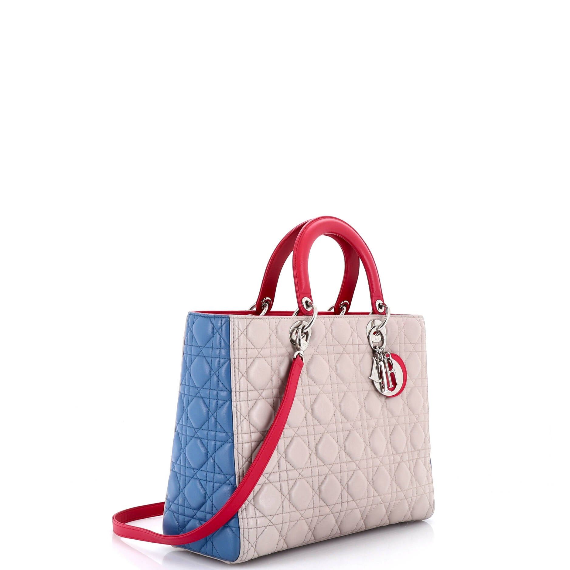Dior Tricolor Lady Dior Bag Size ONE SIZE - 2 Thumbnail