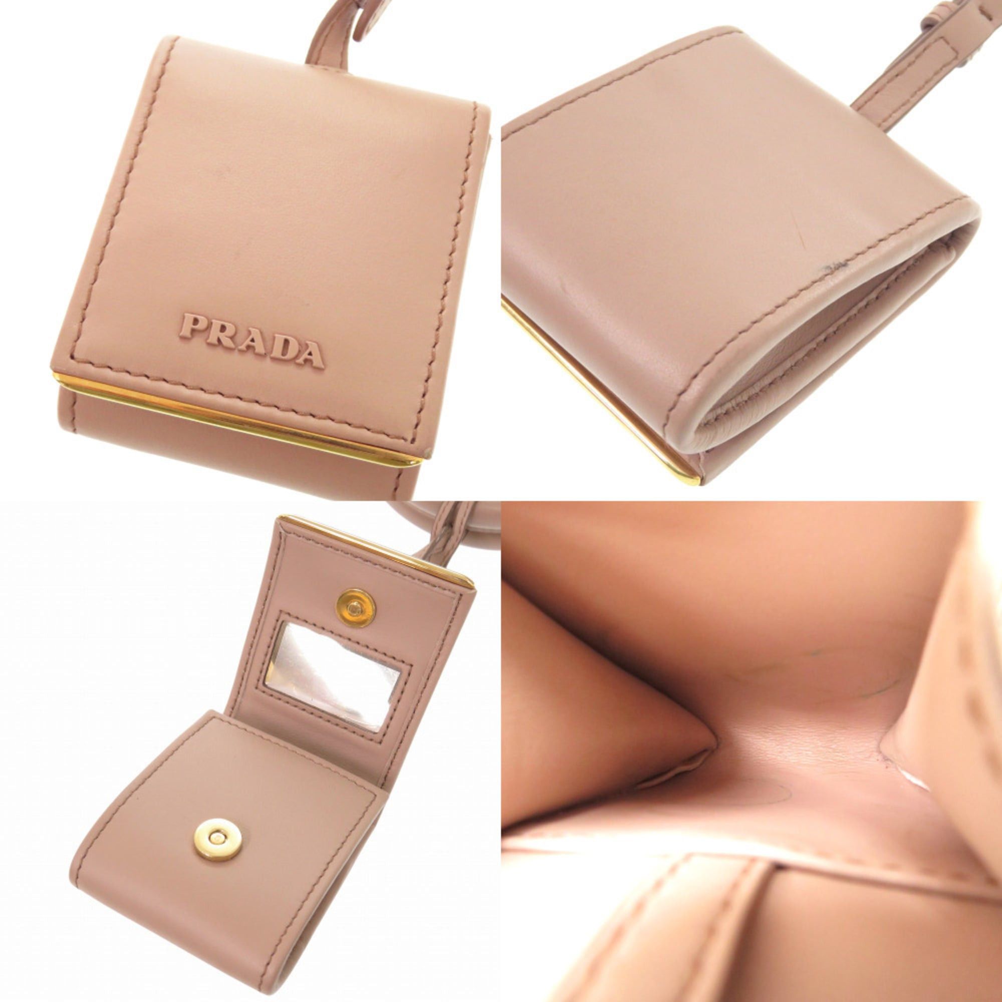 Prada Excellent condition Prada Monochrome 1BA155 Saffiano Leather Pink Beige 2-Way Handbag 1277PRADA Size ONE SIZE - 11 Thumbnail