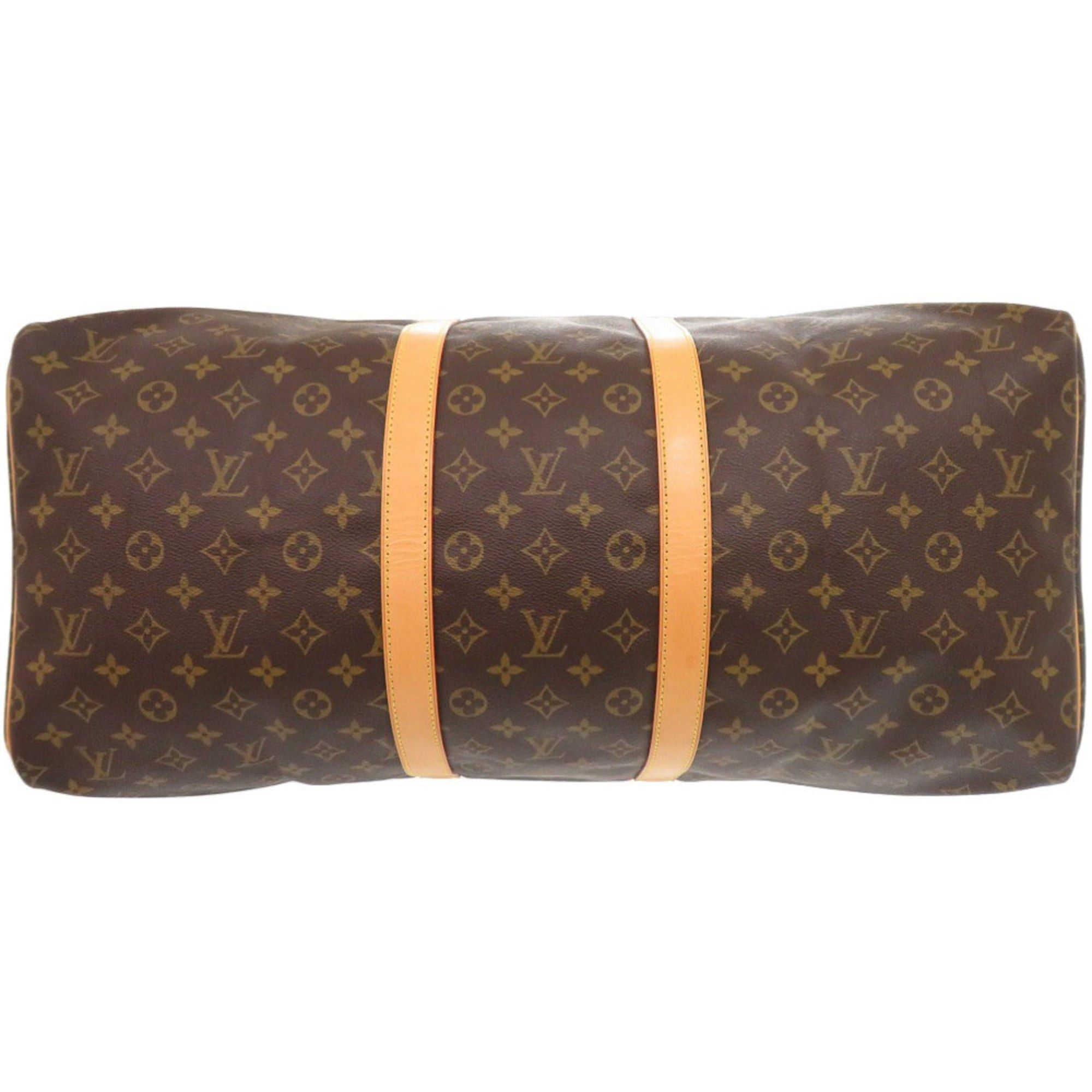 Louis Vuitton Excellent condition Louis Vuitton Keepall 55 Monogram M41424 Boston bag, canvas, brown, LV 0998, LOUIS VUITTON, men's. Size ONE SIZE - 3 Thumbnail