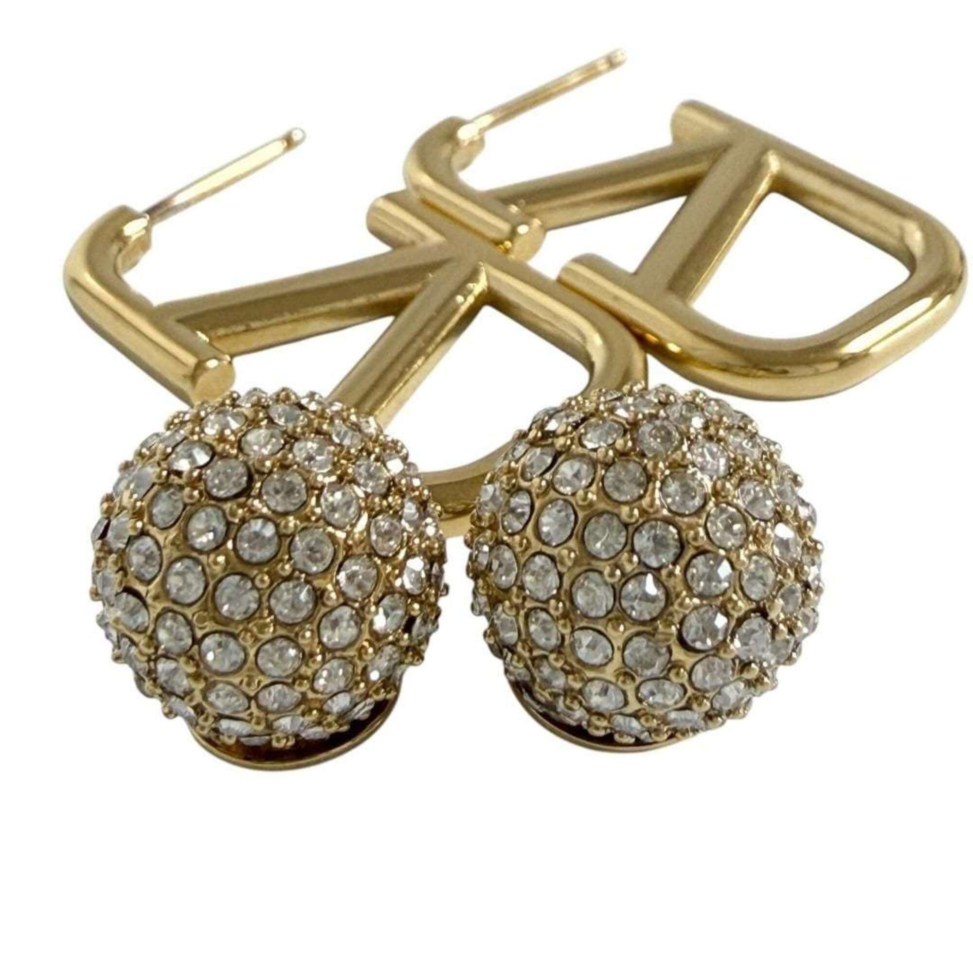 Valentino Valentino Women's V Logo Signature Earrings - Crystal Ball Size ONE SIZE - 5 Thumbnail