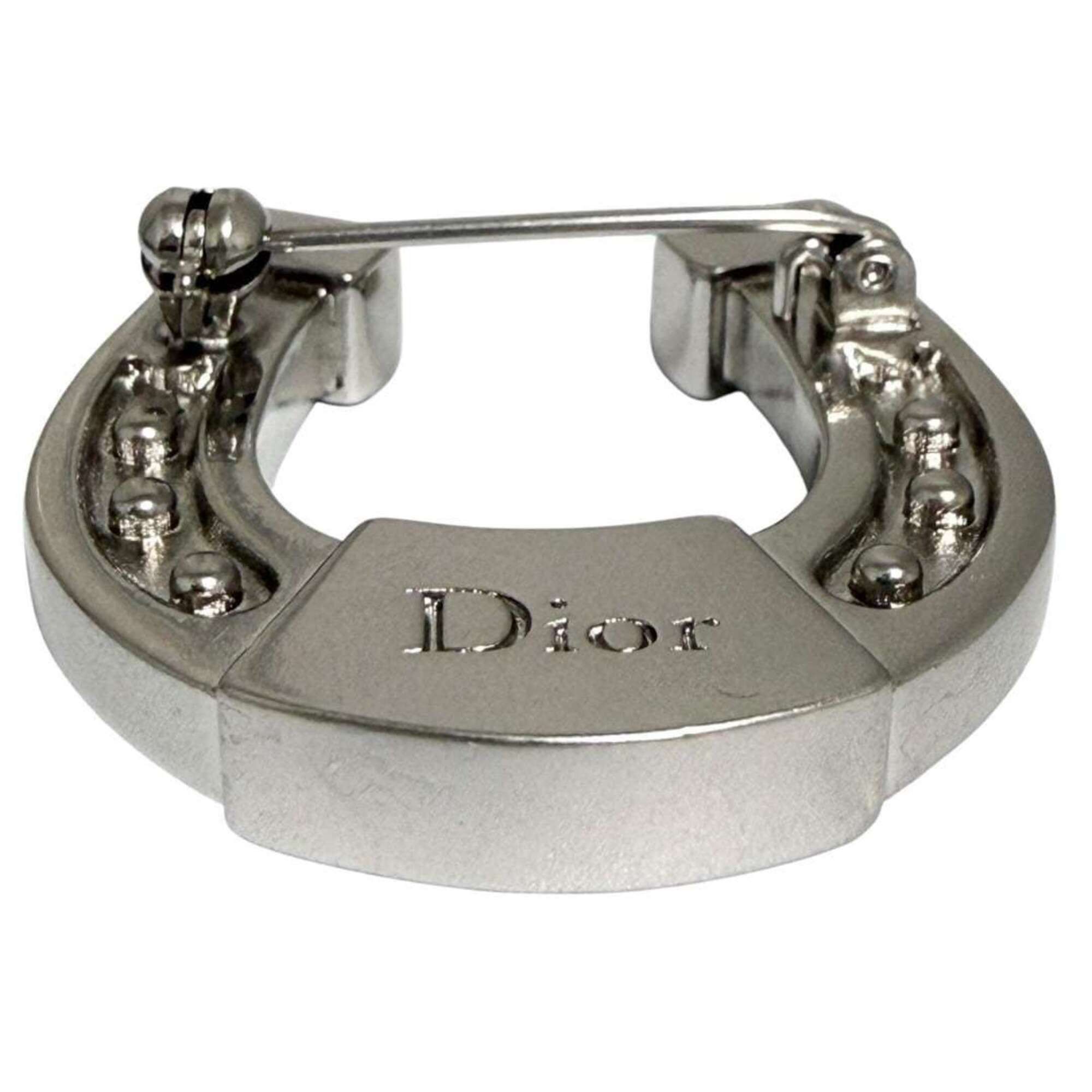 Dior Christian Dior Dior Men's Horseshoe Pin Brooch, Silver Color Size ONE SIZE - 4 Thumbnail