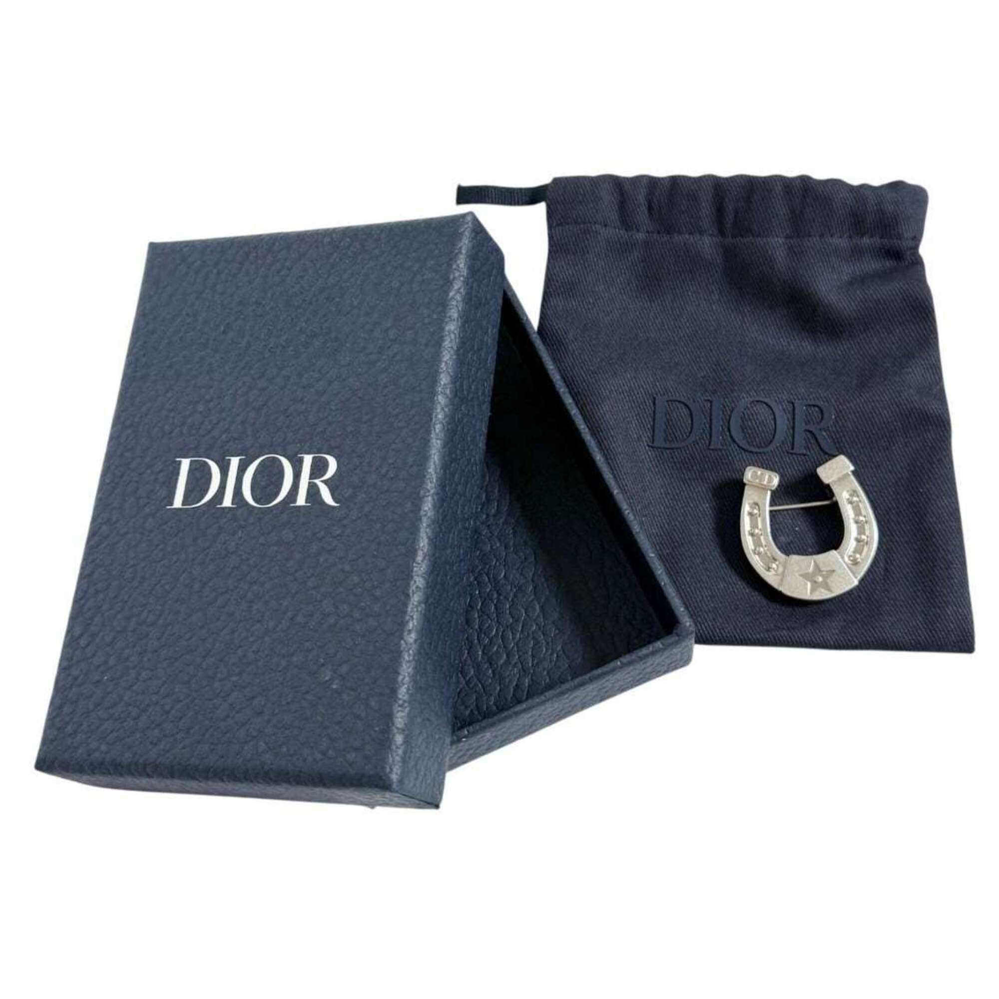 Dior Christian Dior Dior Men's Horseshoe Pin Brooch, Silver Color Size ONE SIZE - 10 Thumbnail
