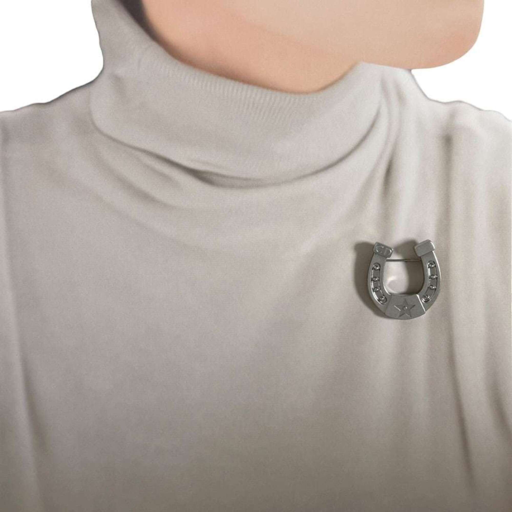 Dior Christian Dior Dior Men's Horseshoe Pin Brooch, Silver Color Size ONE SIZE - 9 Thumbnail