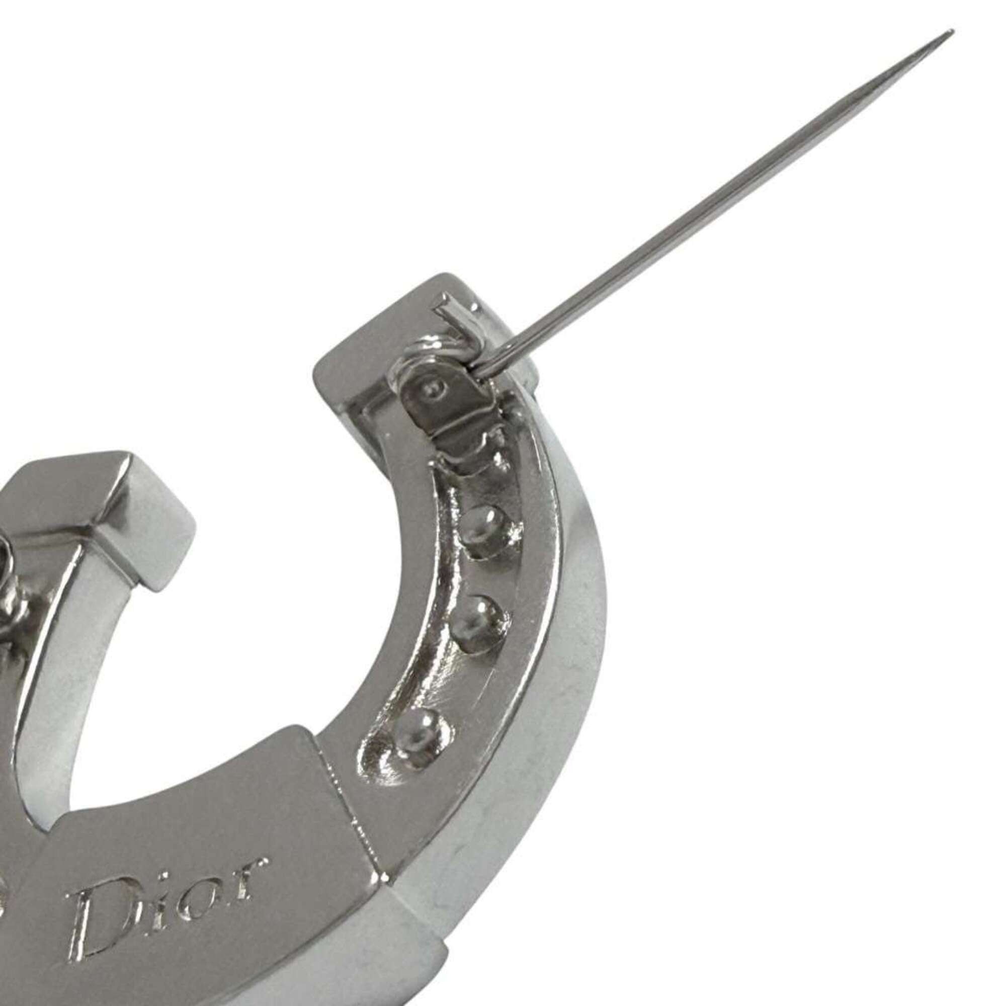 Dior Christian Dior Dior Men's Horseshoe Pin Brooch, Silver Color Size ONE SIZE - 6 Thumbnail
