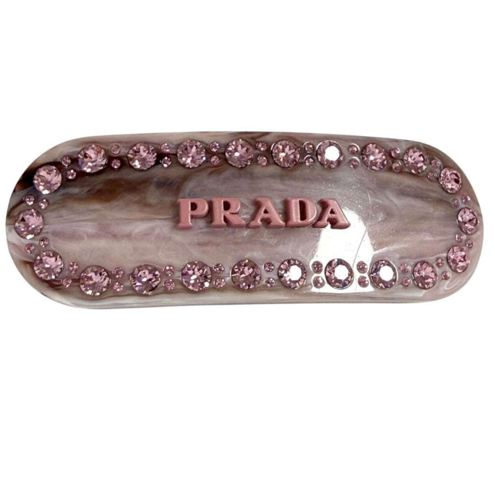 Prada Prada Women's Plex Hair Clip Barrette Hairpin Pink Size ONE SIZE - 2 Thumbnail
