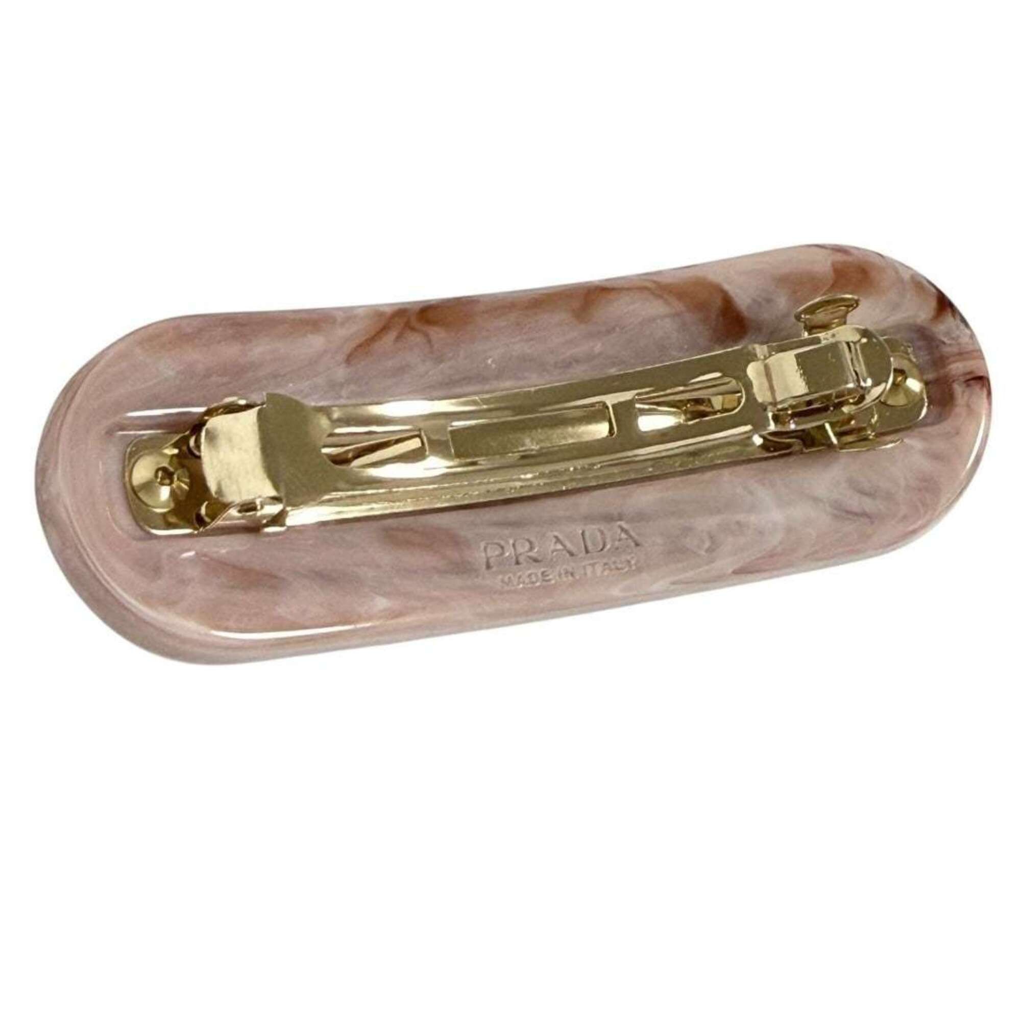 Prada Prada Women's Plex Hair Clip Barrette Hairpin Pink Size ONE SIZE - 3 Thumbnail