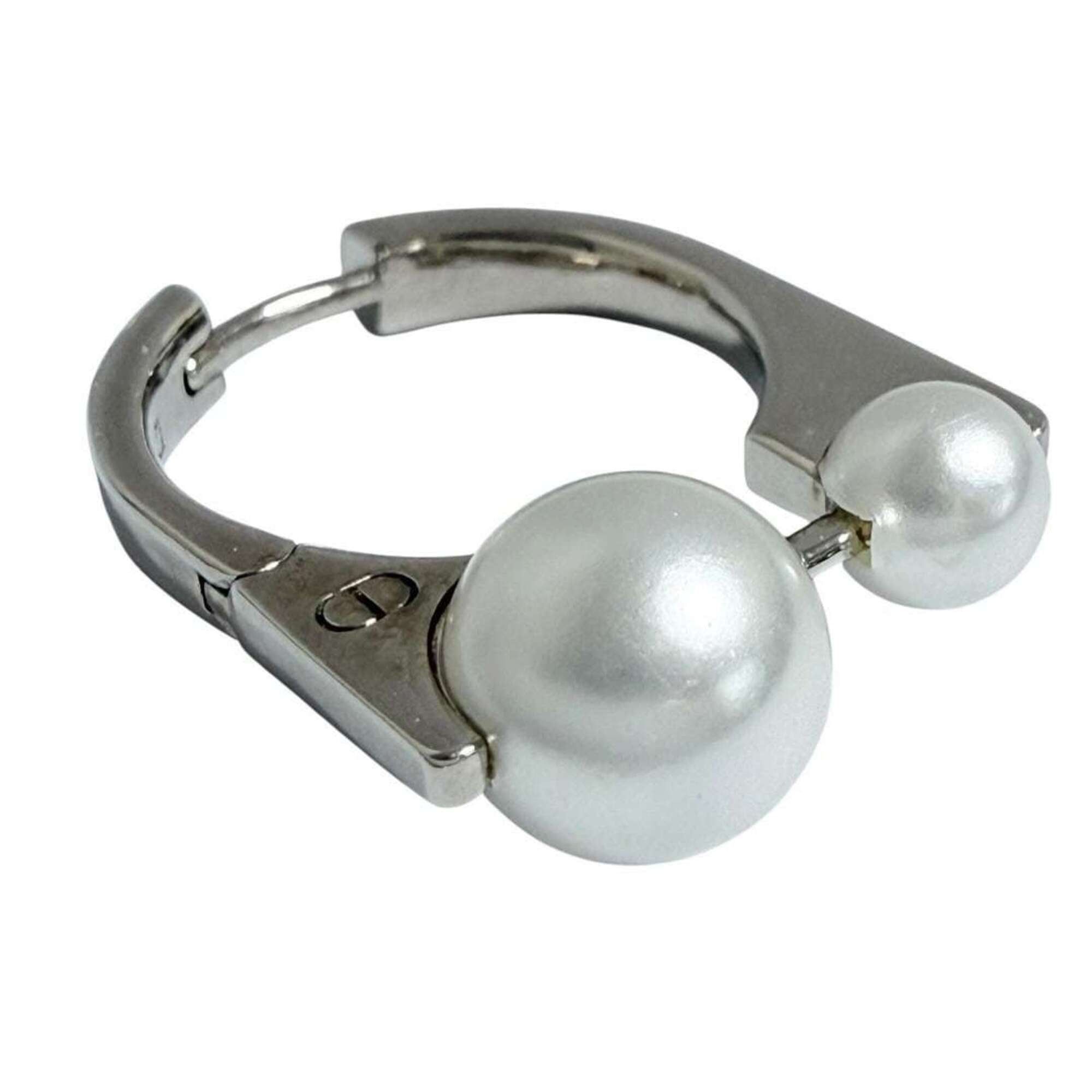 Dior Christian Dior Dior Women's Tribal New Rock Hoop Earrings, Silver Size ONE SIZE - 2 Thumbnail