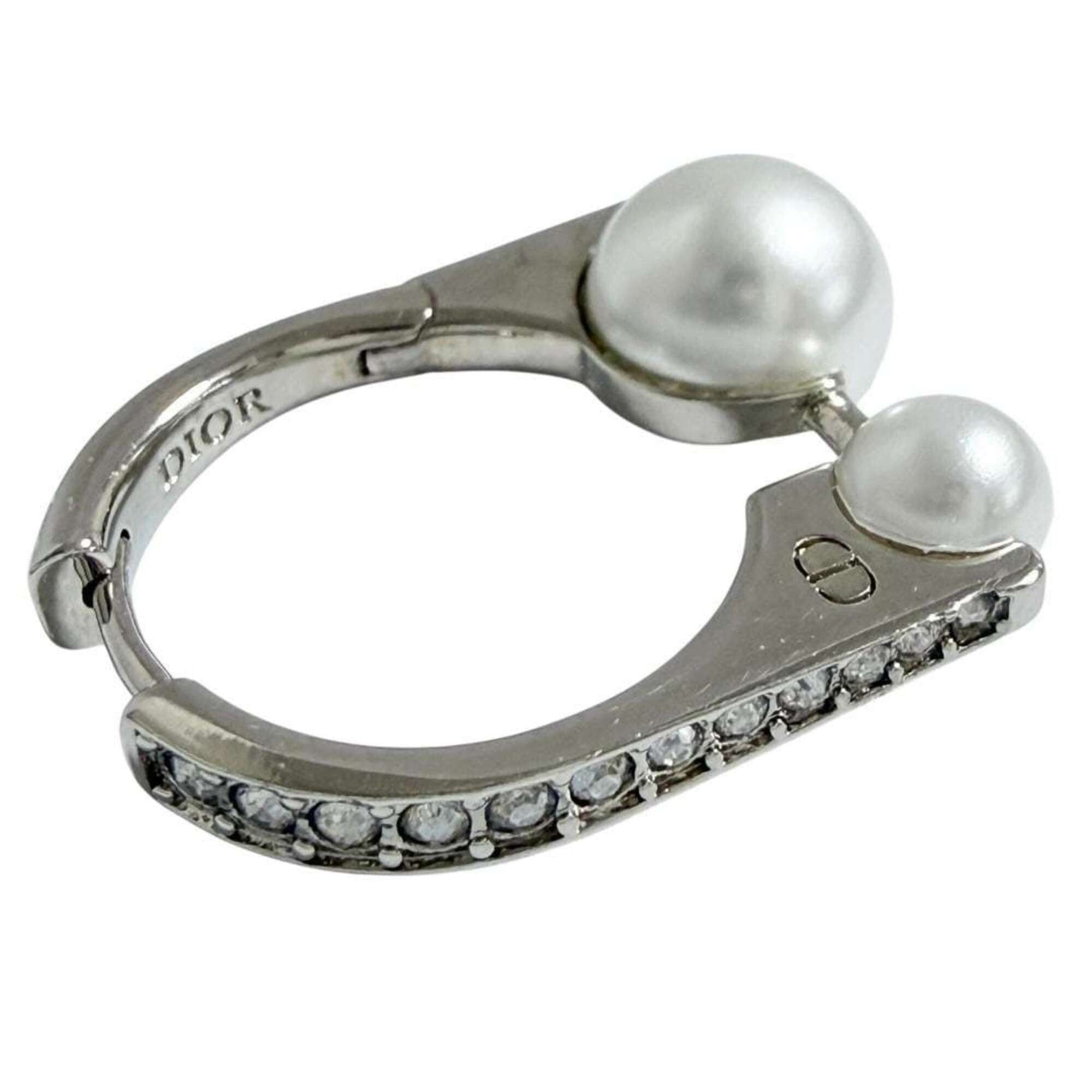 Dior Christian Dior Dior Women's Tribal New Rock Hoop Earrings, Silver Size ONE SIZE - 5 Thumbnail