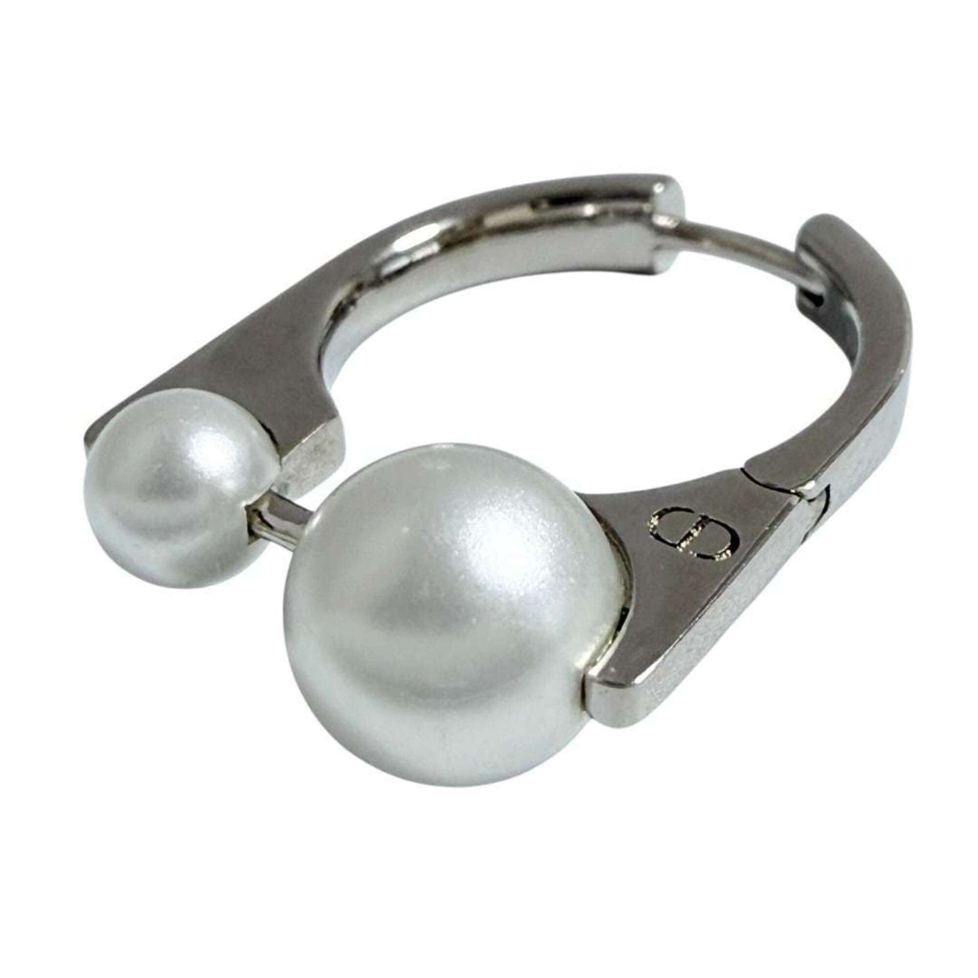 Dior Christian Dior Dior Women's Tribal New Rock Hoop Earrings, Silver Size ONE SIZE - 4 Thumbnail