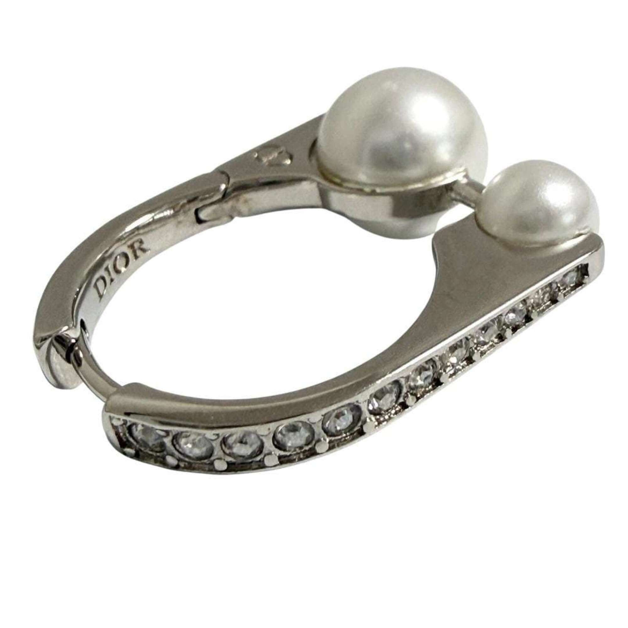 Dior Christian Dior Dior Women's Tribal New Rock Hoop Earrings, Silver Size ONE SIZE - 3 Thumbnail